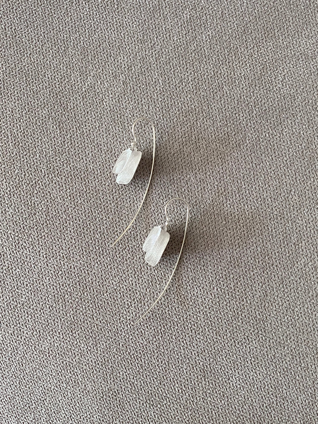 Silver Layered Leaf Earrings
