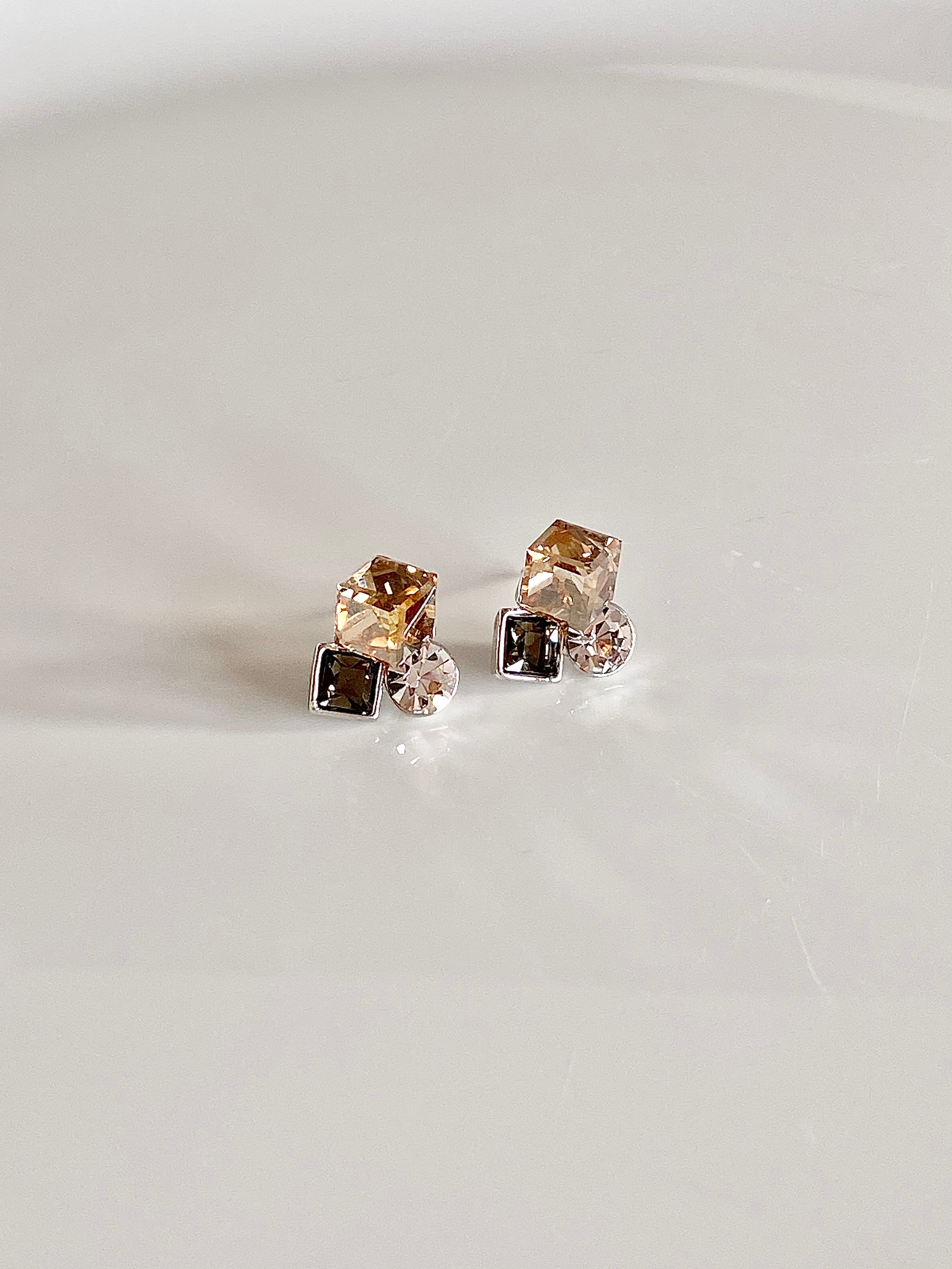 Swarovski Petite Trio Crystal Stud Earrings (6 colours)