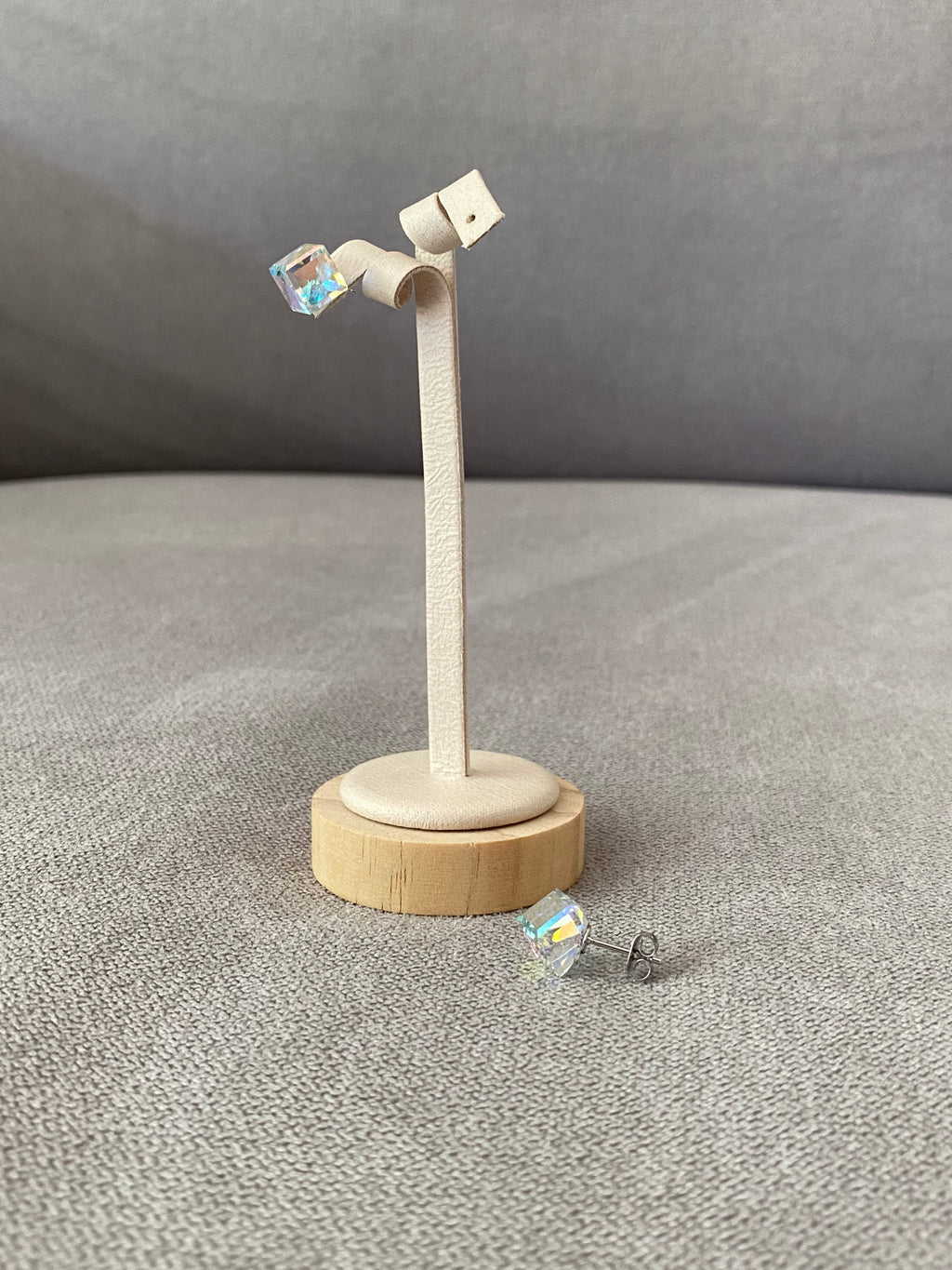 Swarovski Cube Stud Earrings (3 colours)