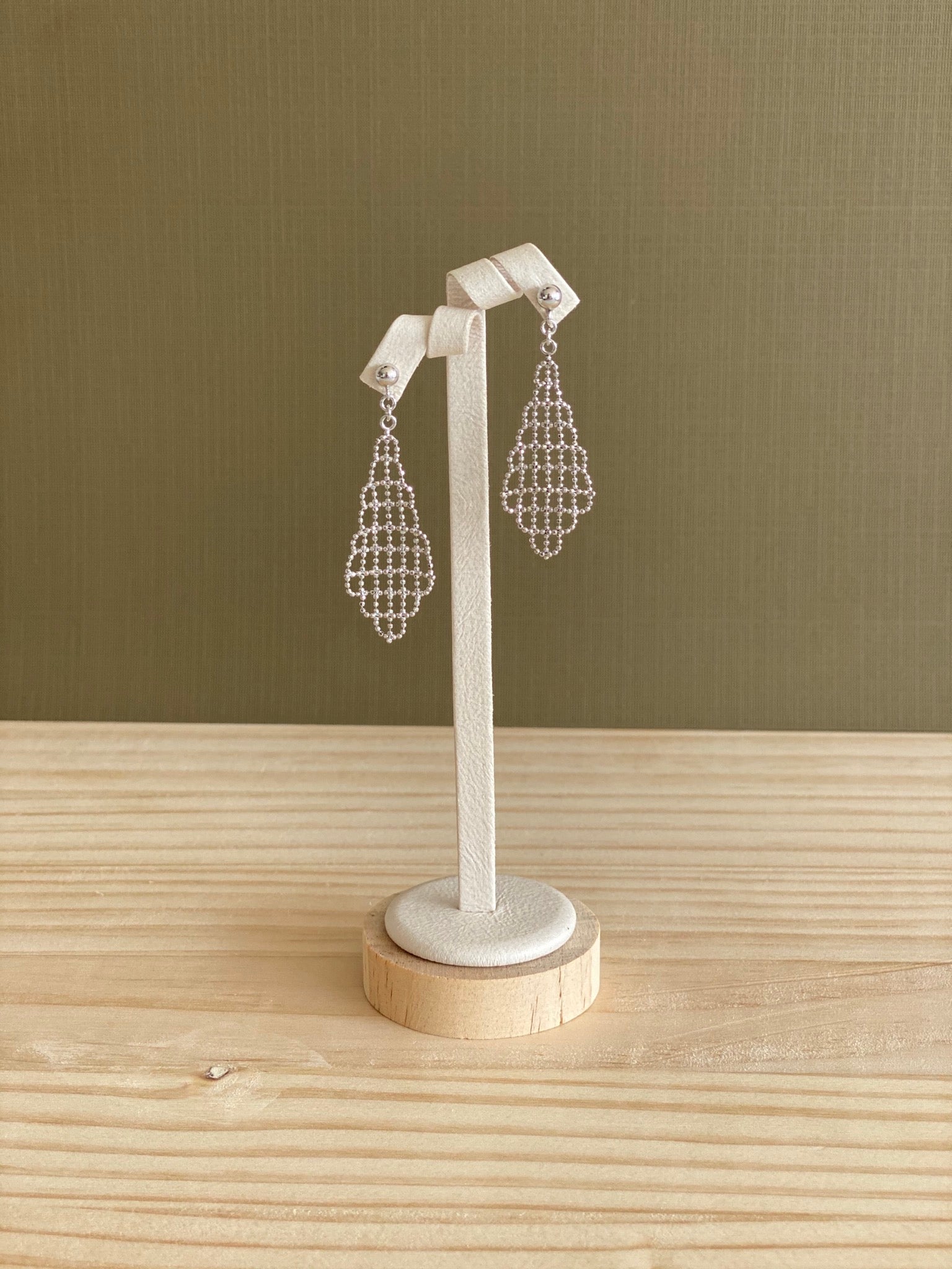 Open Diamond Mesh Earrings