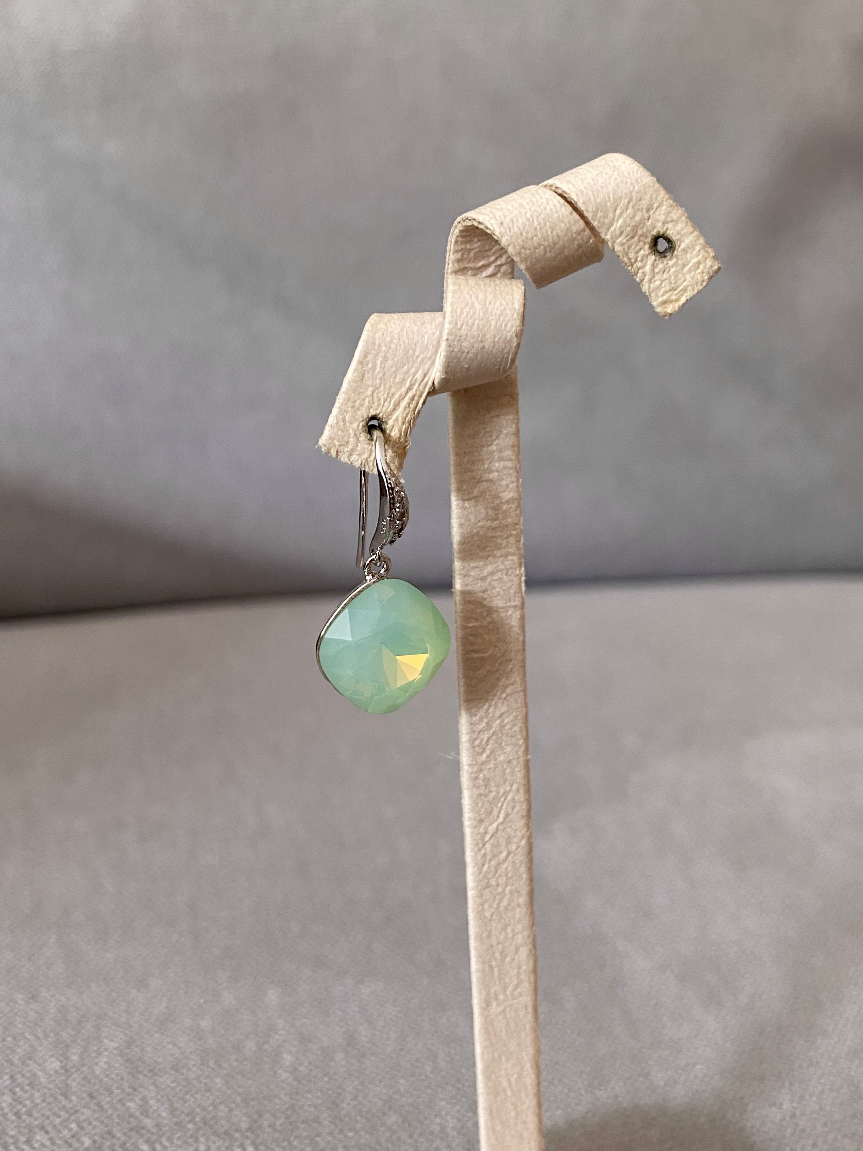 Swarovski Cushion Drop Earrings (5 colours)