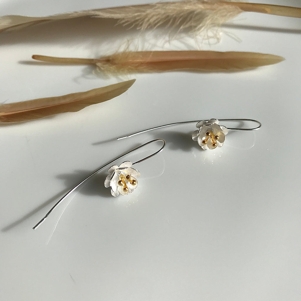 Matte Blossom Hook Earrings
