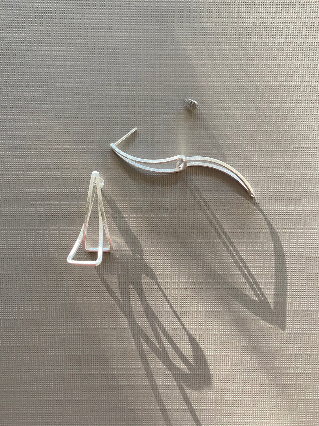 Silver Fold Earrings