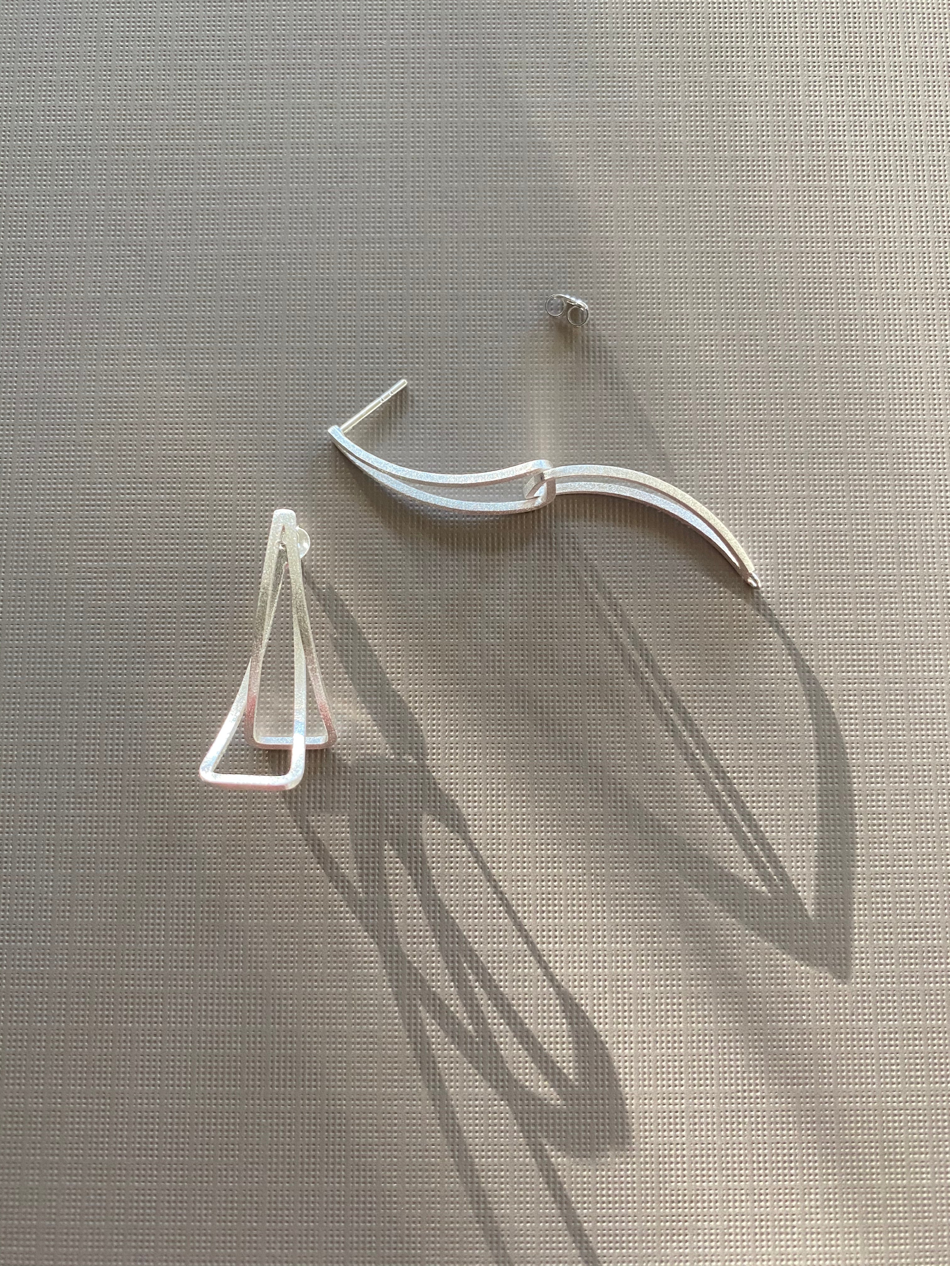 Silver Fold Earrings
