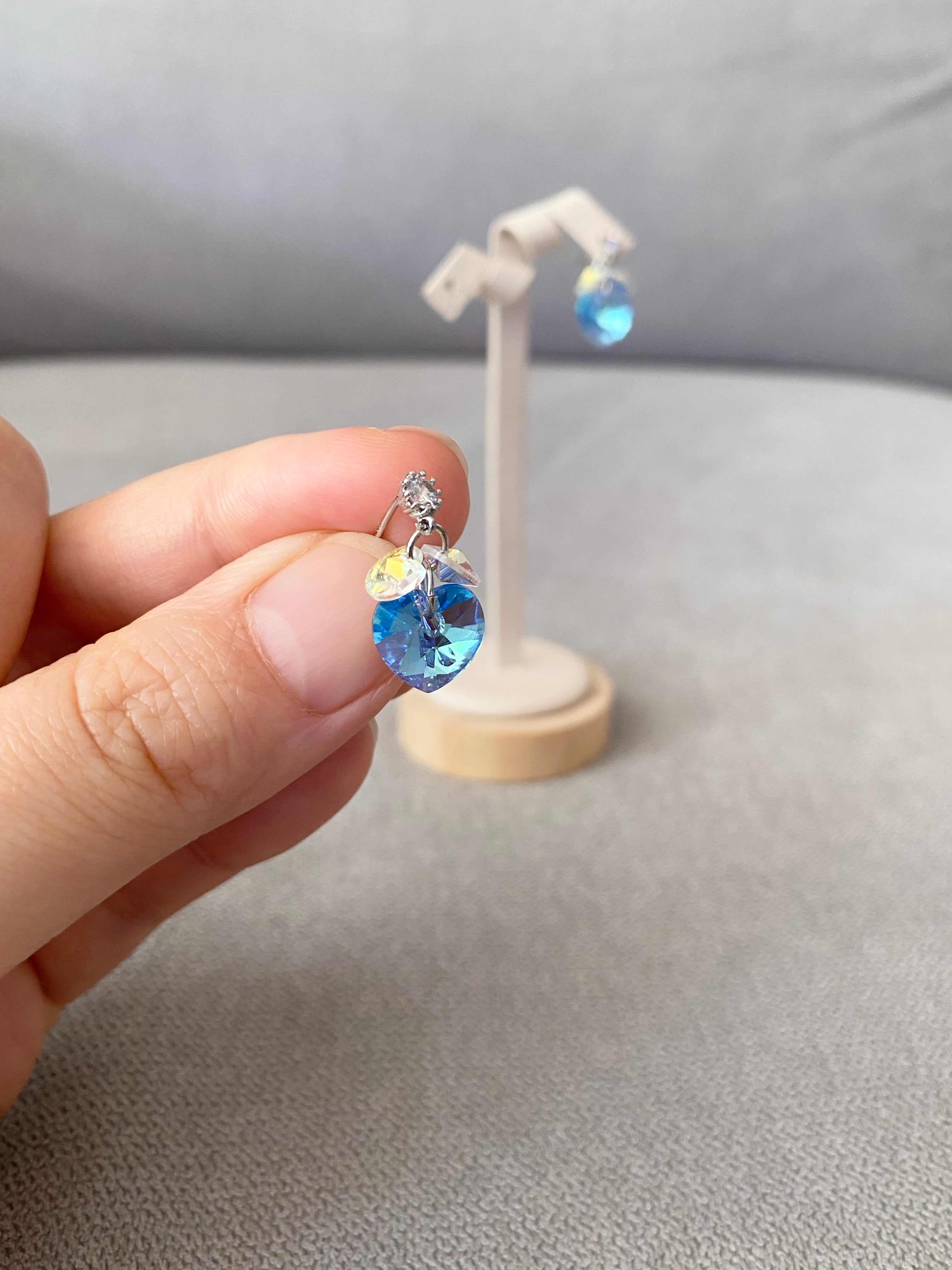 Swarovski Petite Heart Cluster Earrings (3 colours)