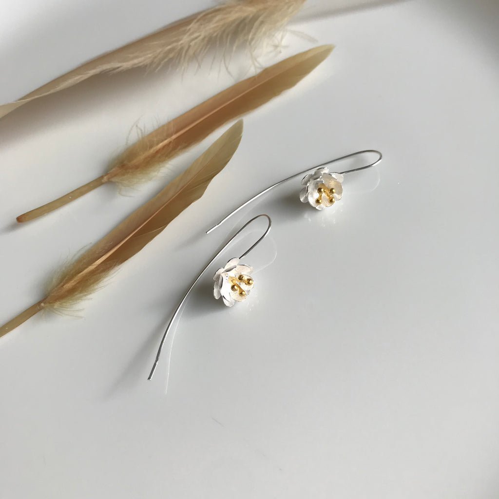Matte Blossom Hook Earrings