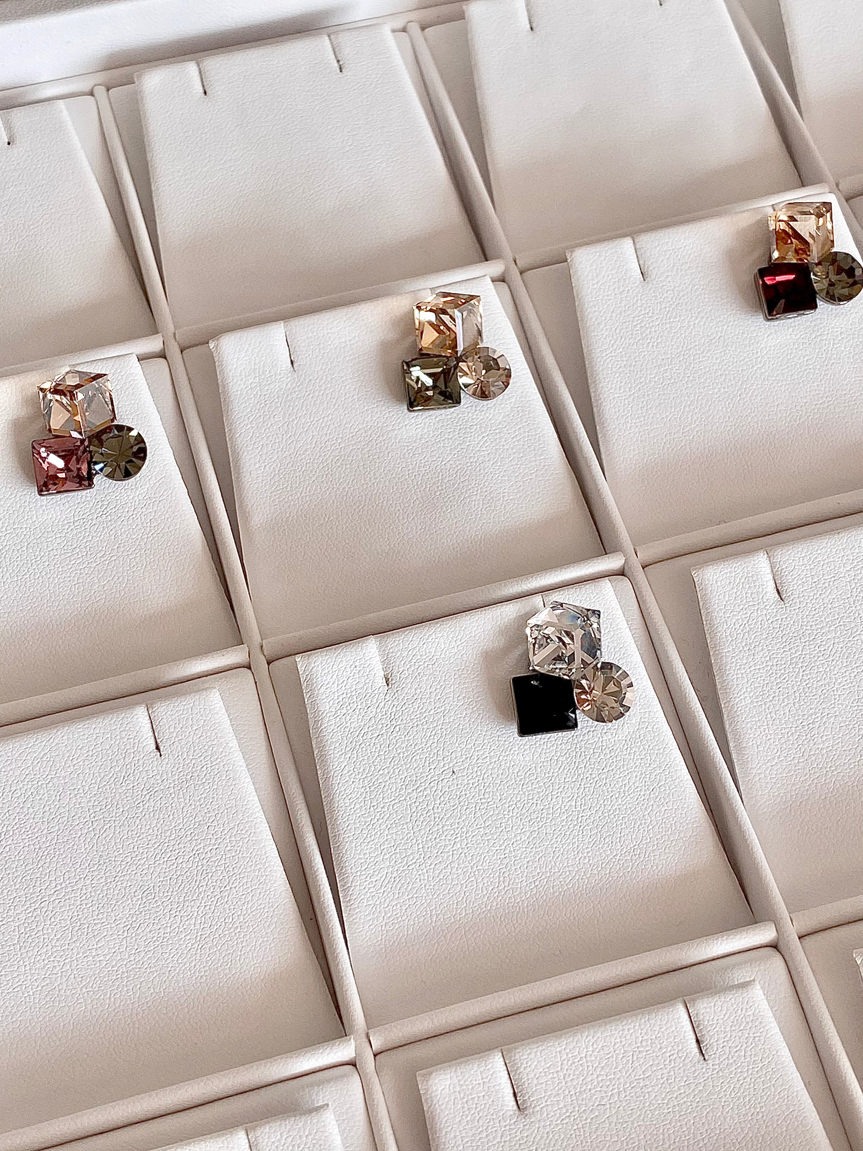 Swarovski Multi-Shape Cluster Stud Earrings (3 colours)