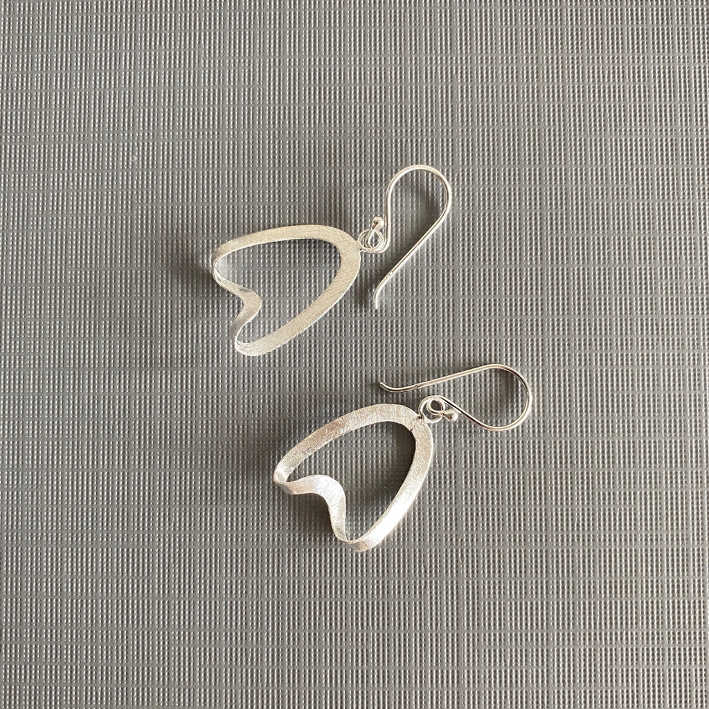 Silver Arc Earrings