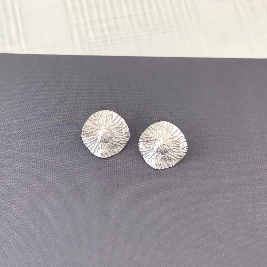 Ripple Textured Stud Earrings