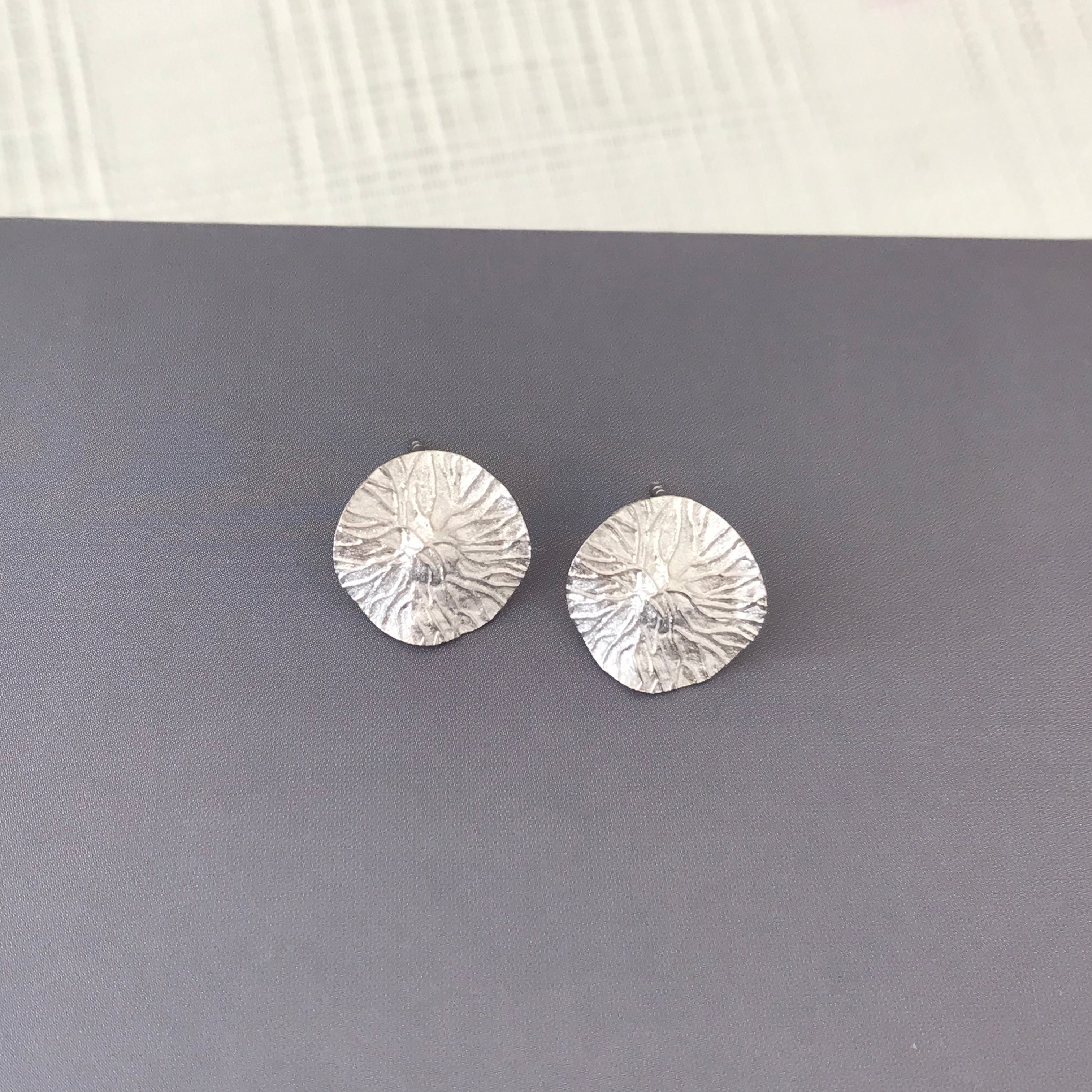 Ripple Textured Stud Earrings