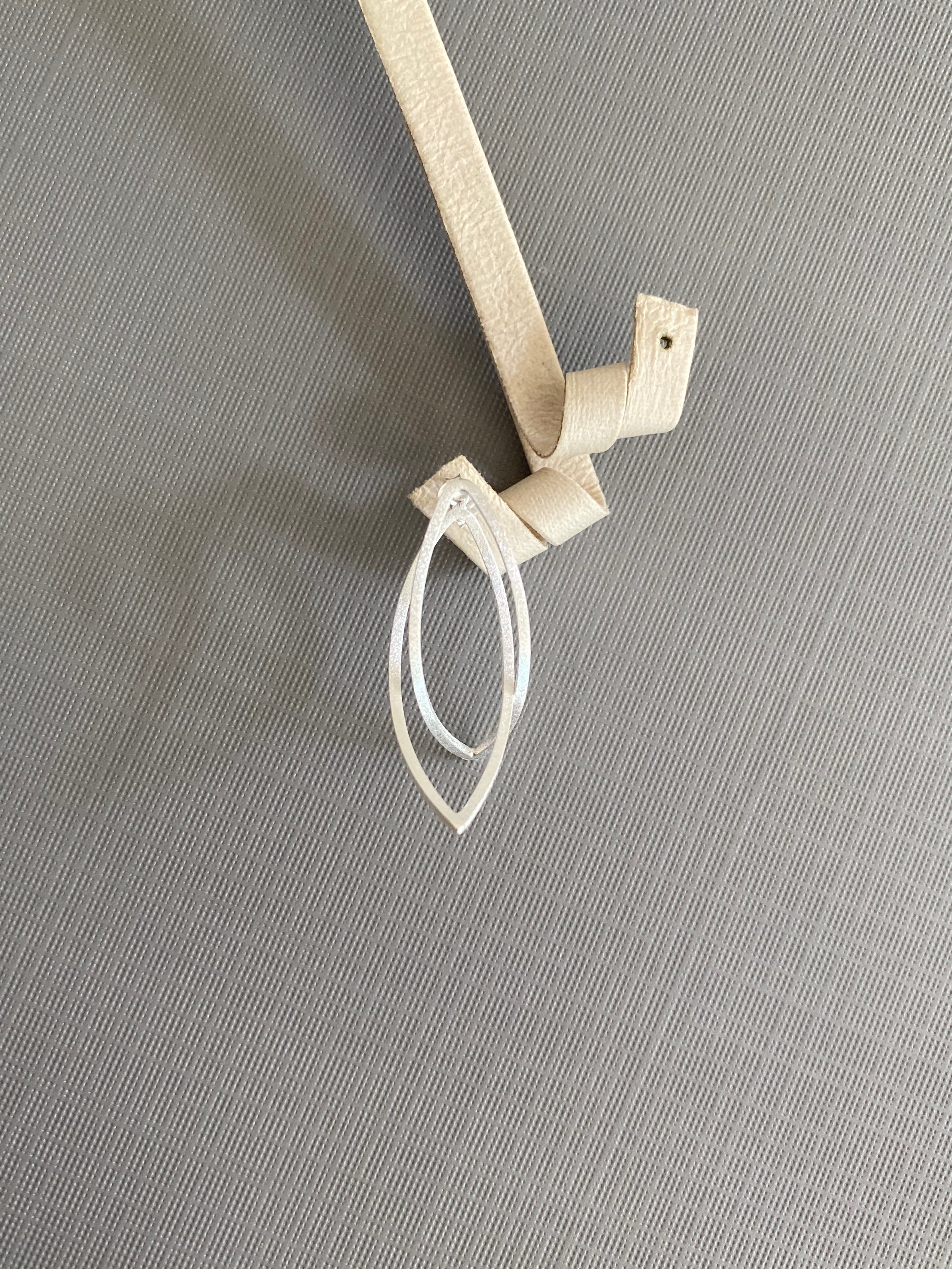 Silver Fold Curve Earrings