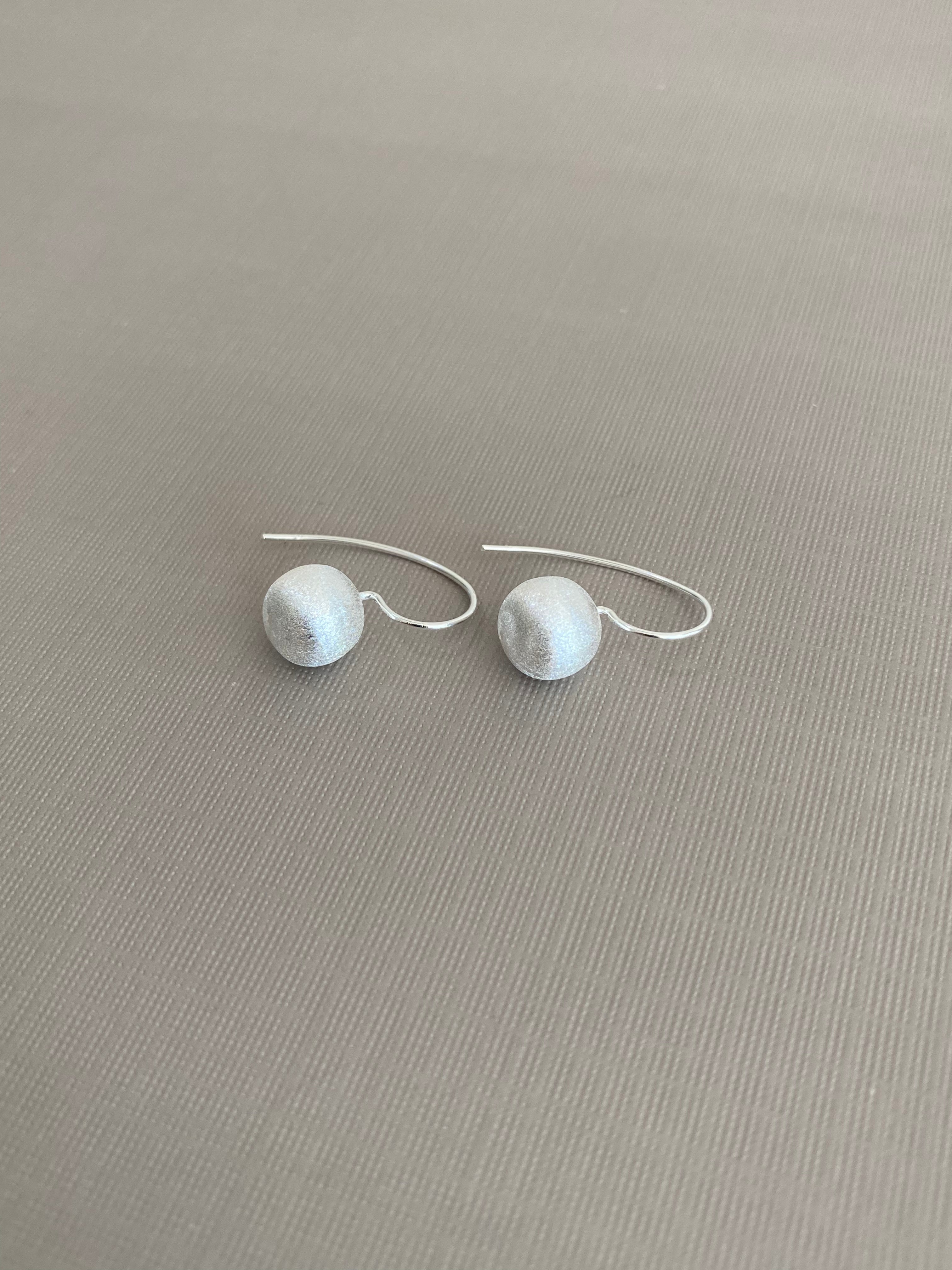 Frosted Sphere Earrings