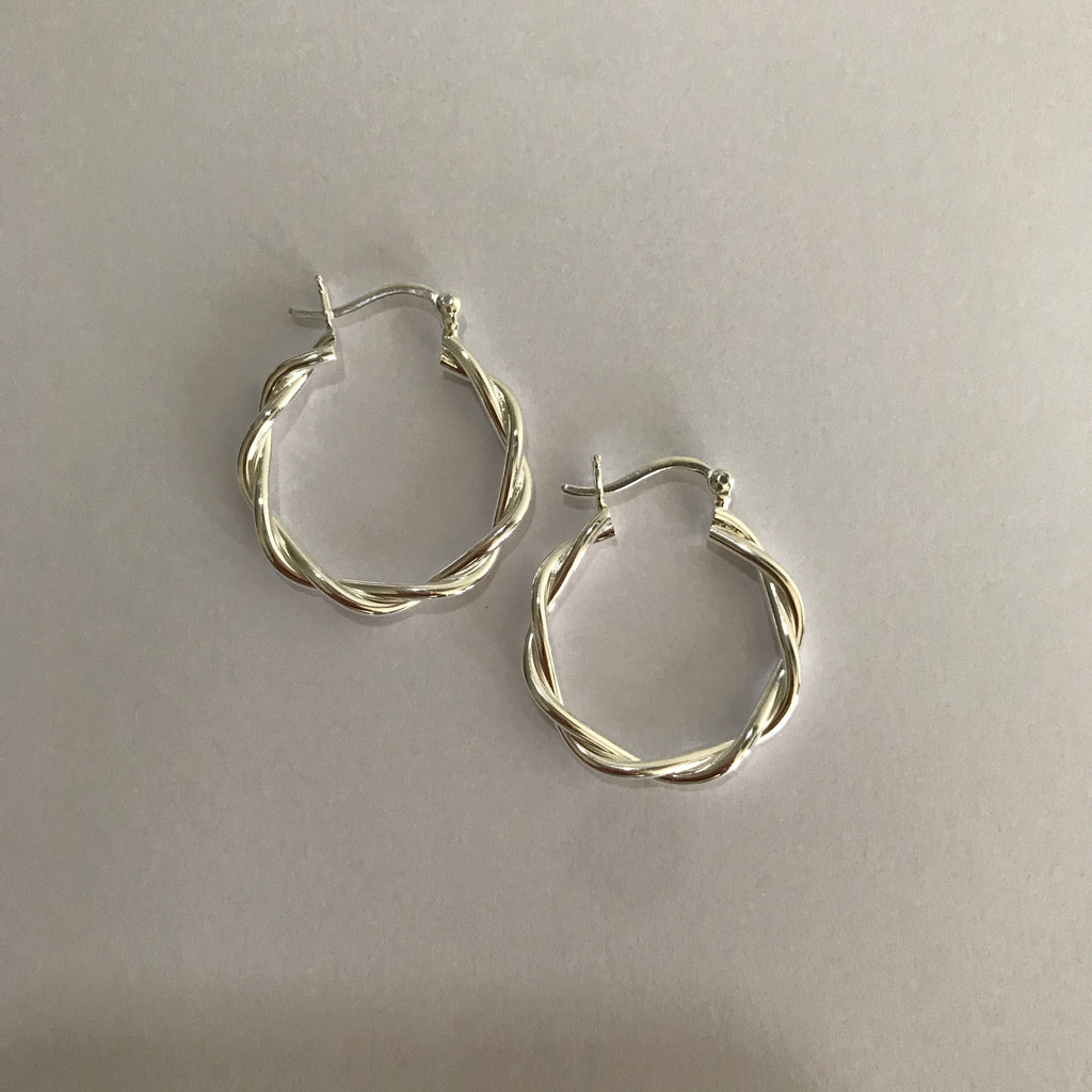 Twisted Edge Hoops