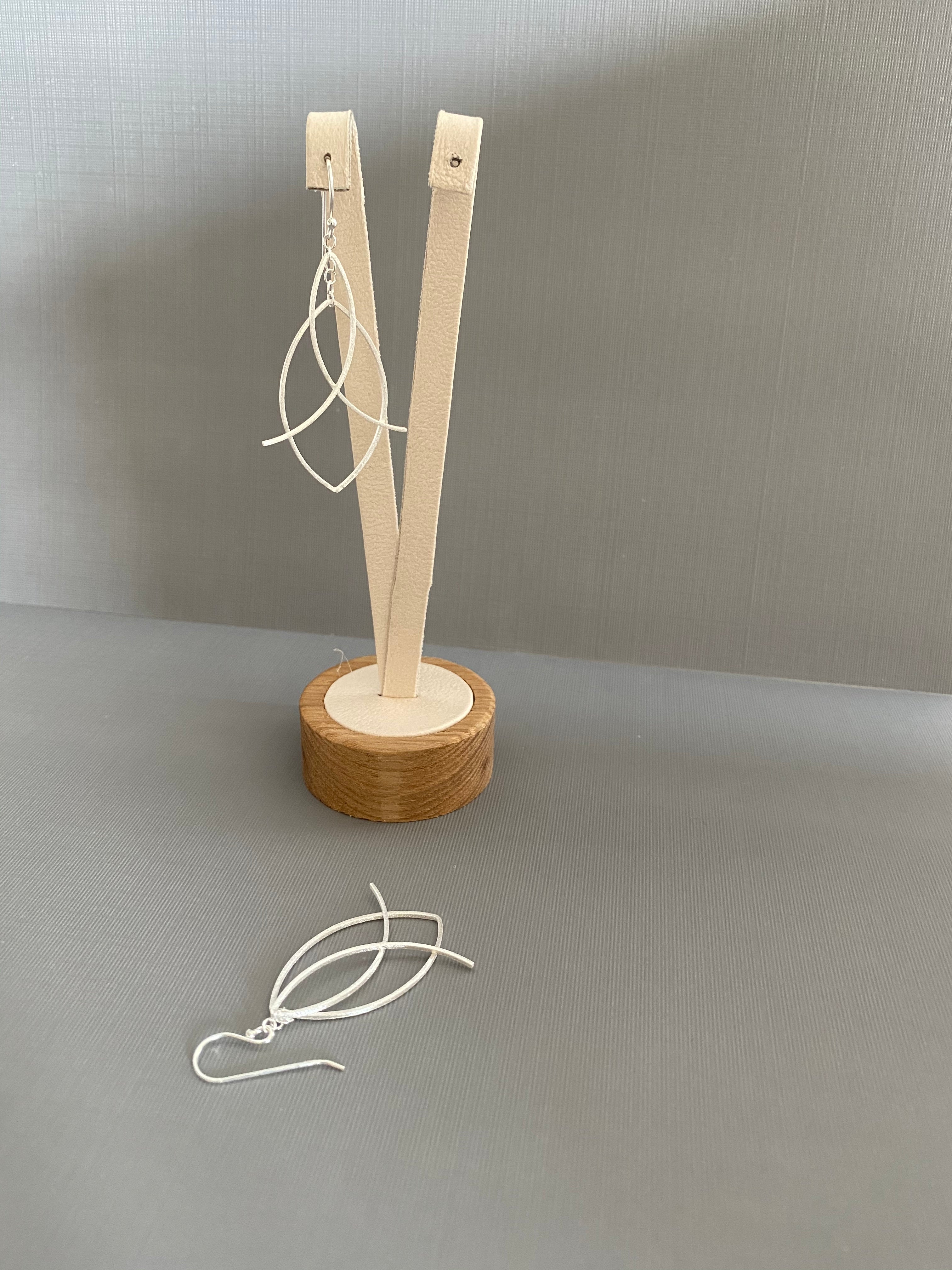 Silver Abstract Wave Earrings