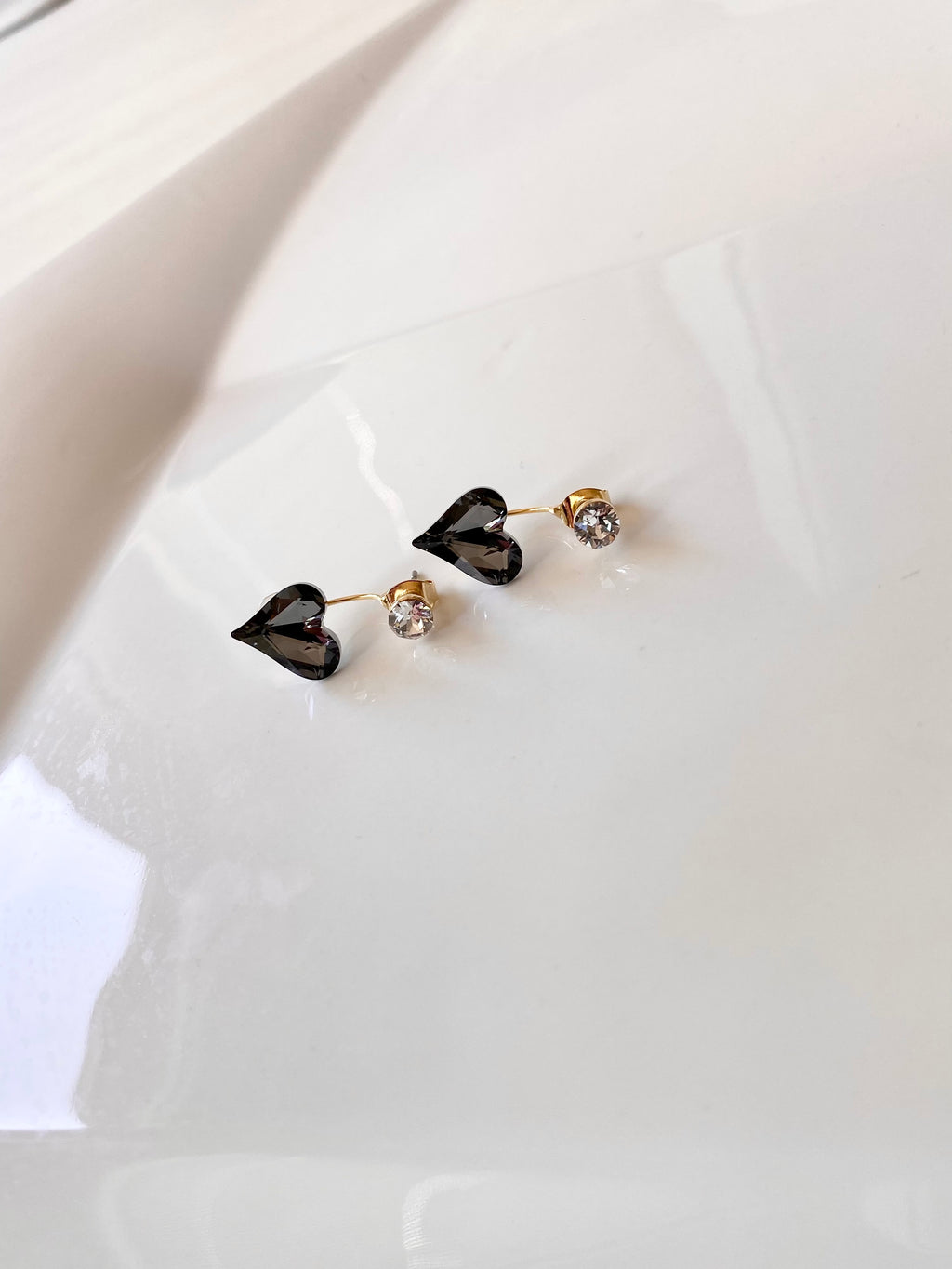 Swarovski Heart Drop Earrings (3 colors)