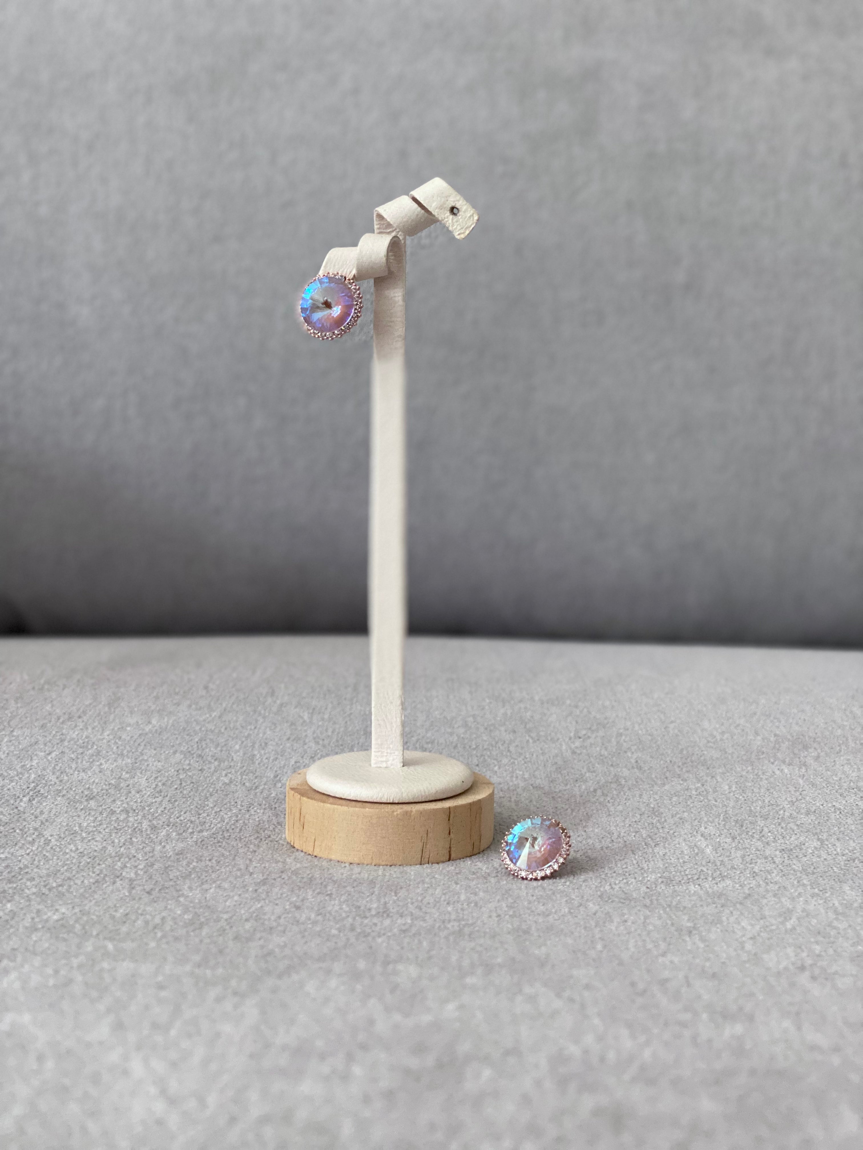 Swarovski Classic Halo Stud Earrings - 15mm (3 colours)