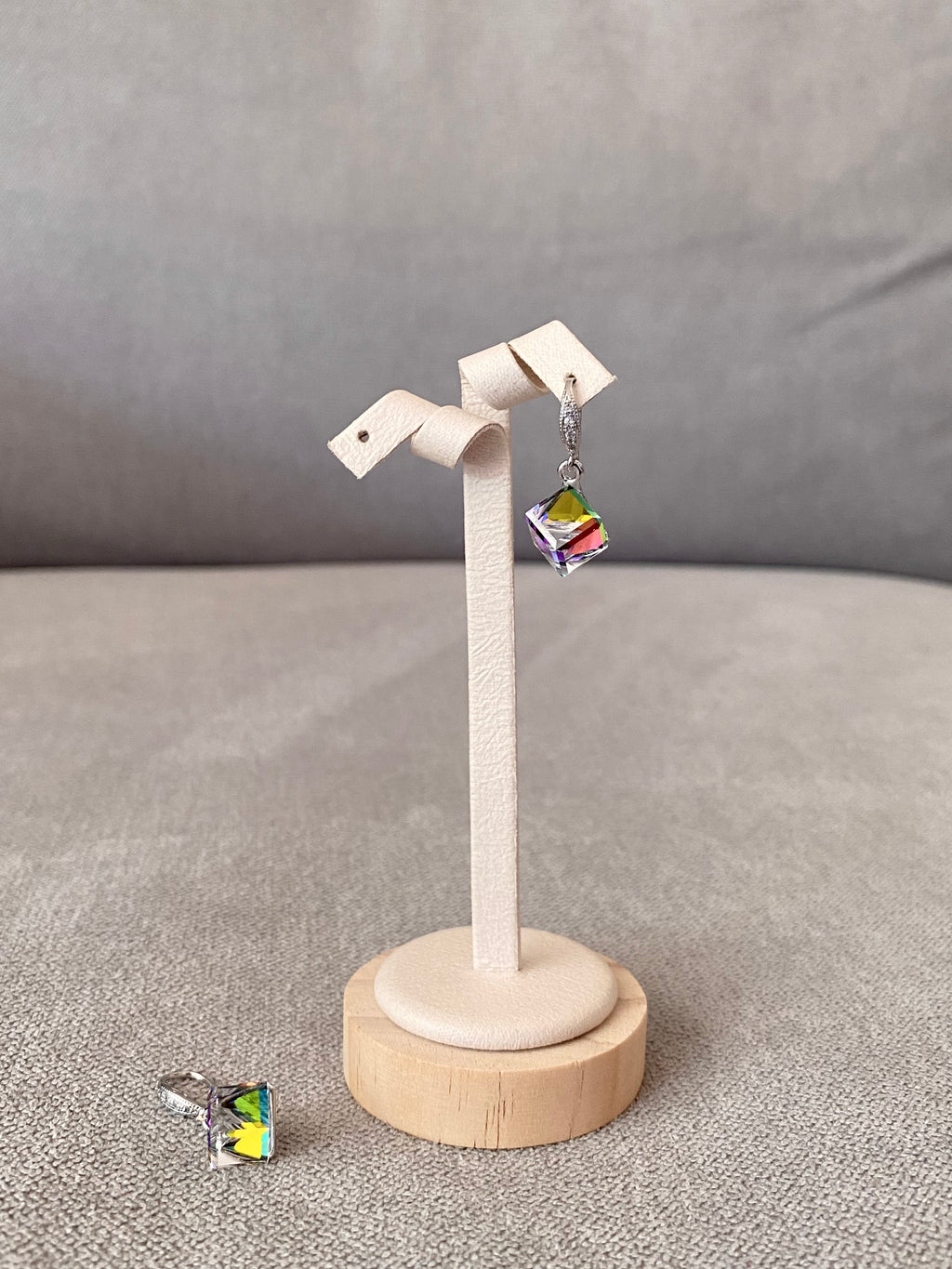 Swarovski Cube Drop Earrings (4 colours)