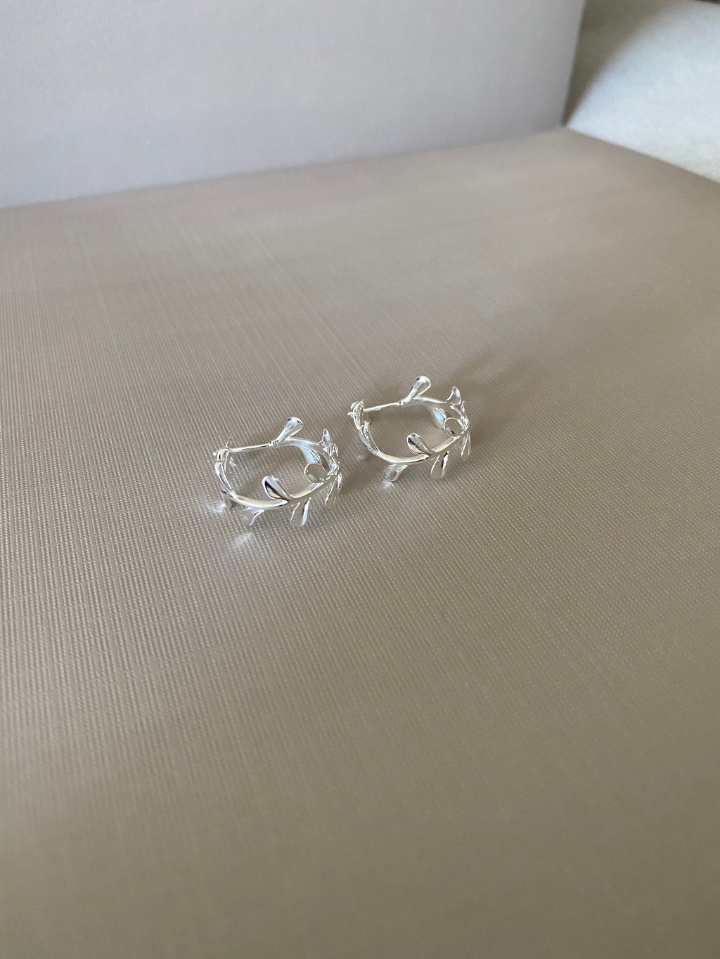 Leaf Hoop Earrings