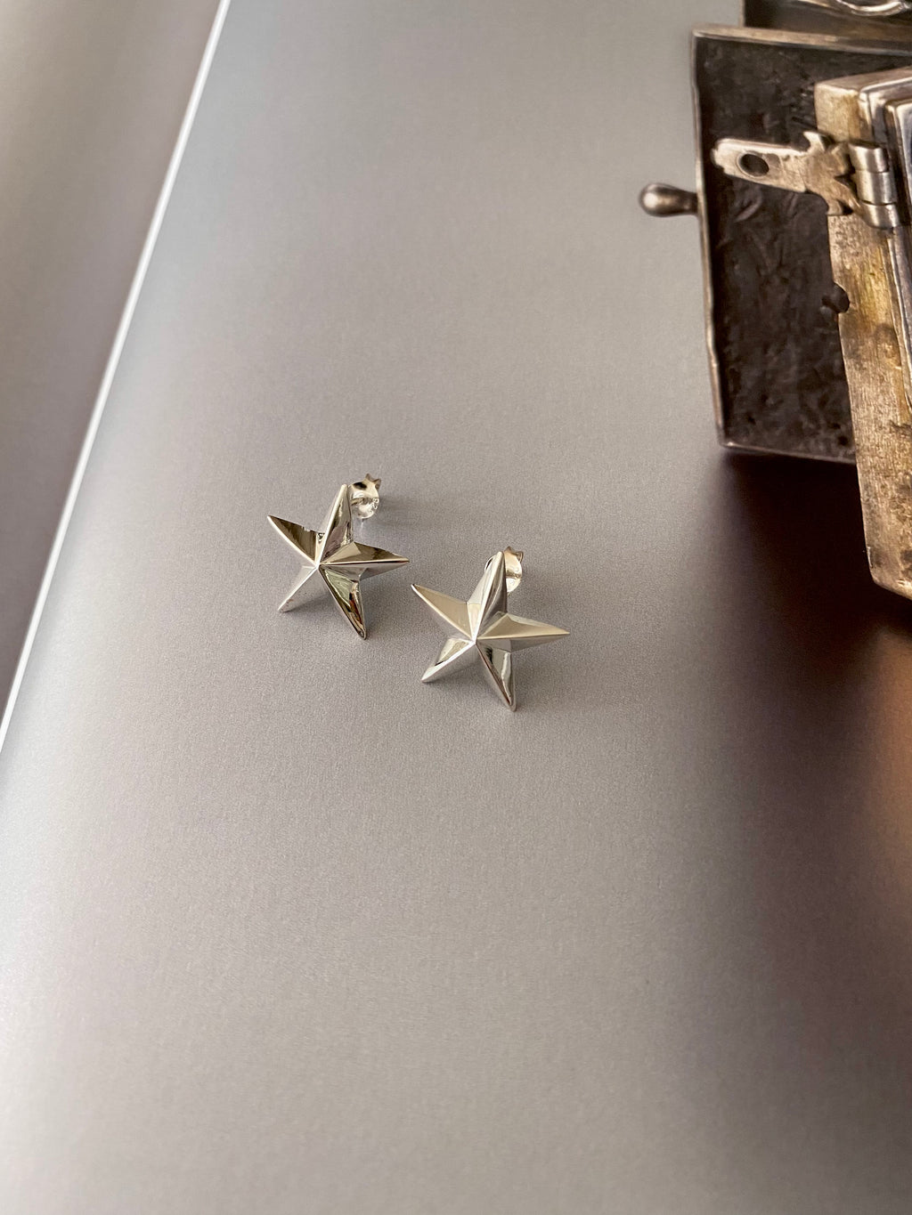 3D Star Stud Earrings
