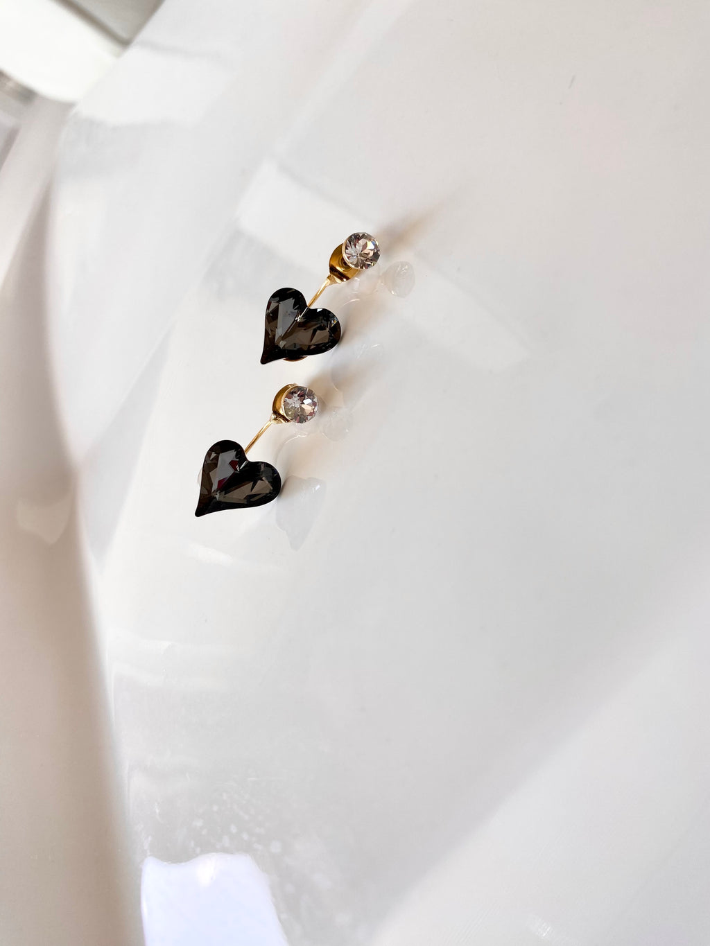 Swarovski Heart Drop Earrings (3 colors)