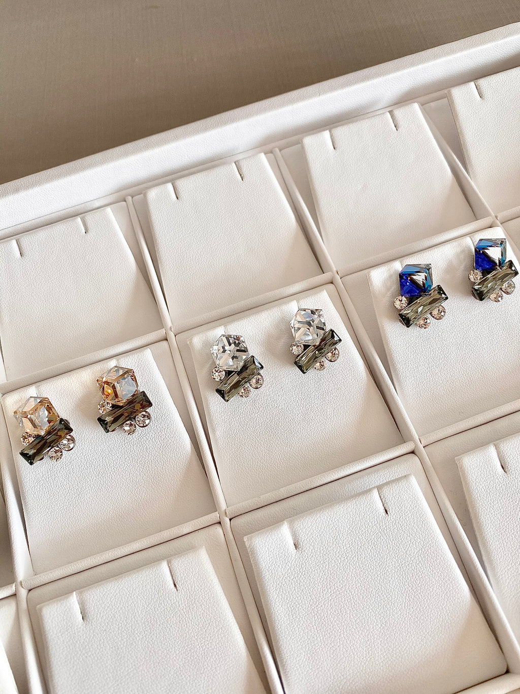 Swarovski Petite Bar Trio Stud Earrings (3 colours)