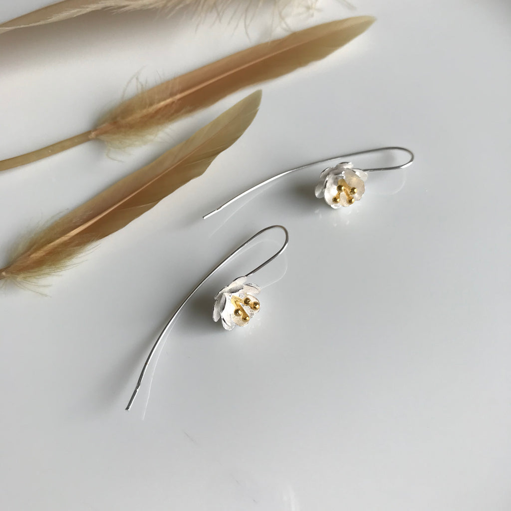 Matte Blossom Hook Earrings