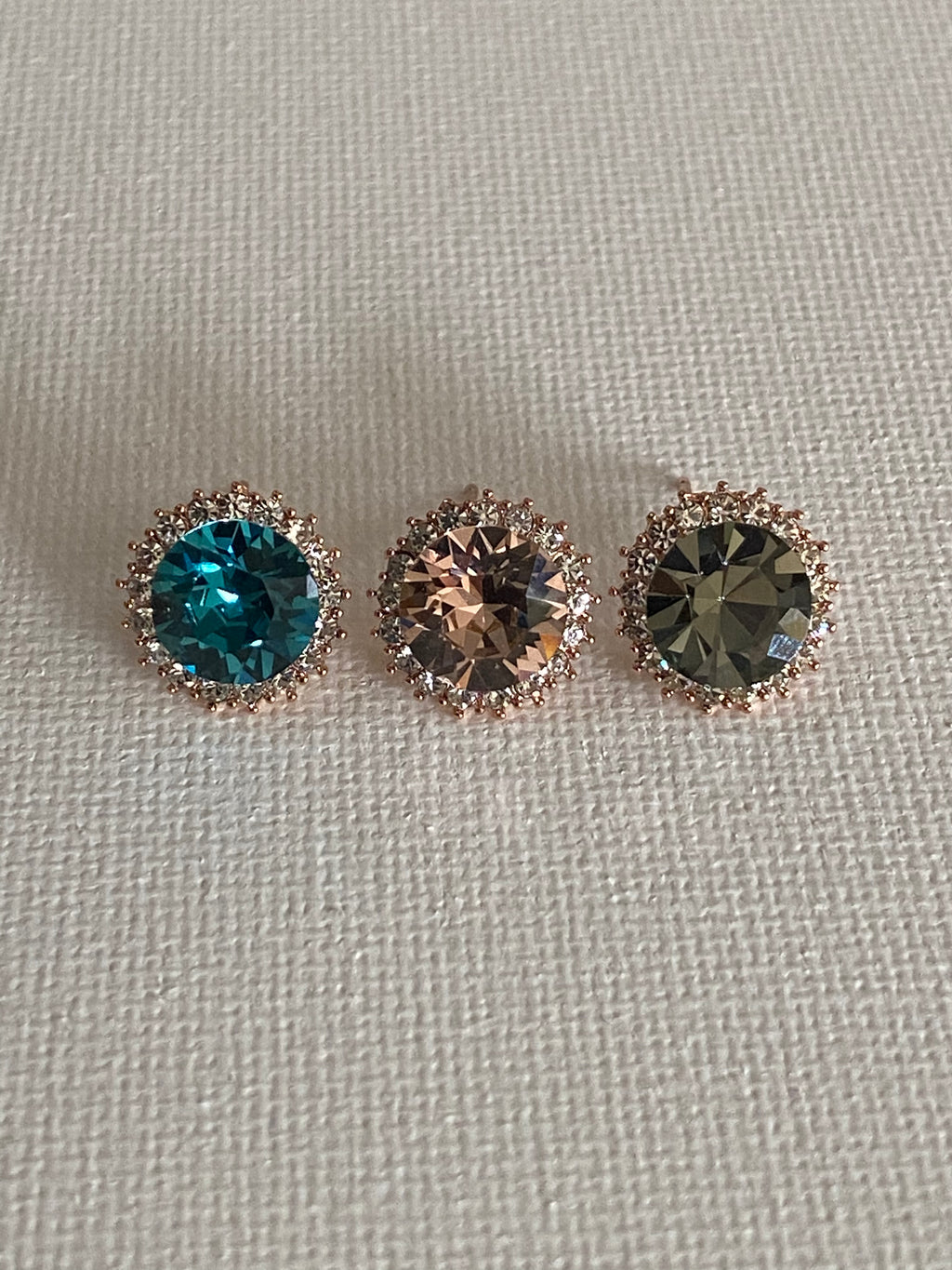 Swarovski Classic Halo Stud Earrings - 15mm (3 colours)