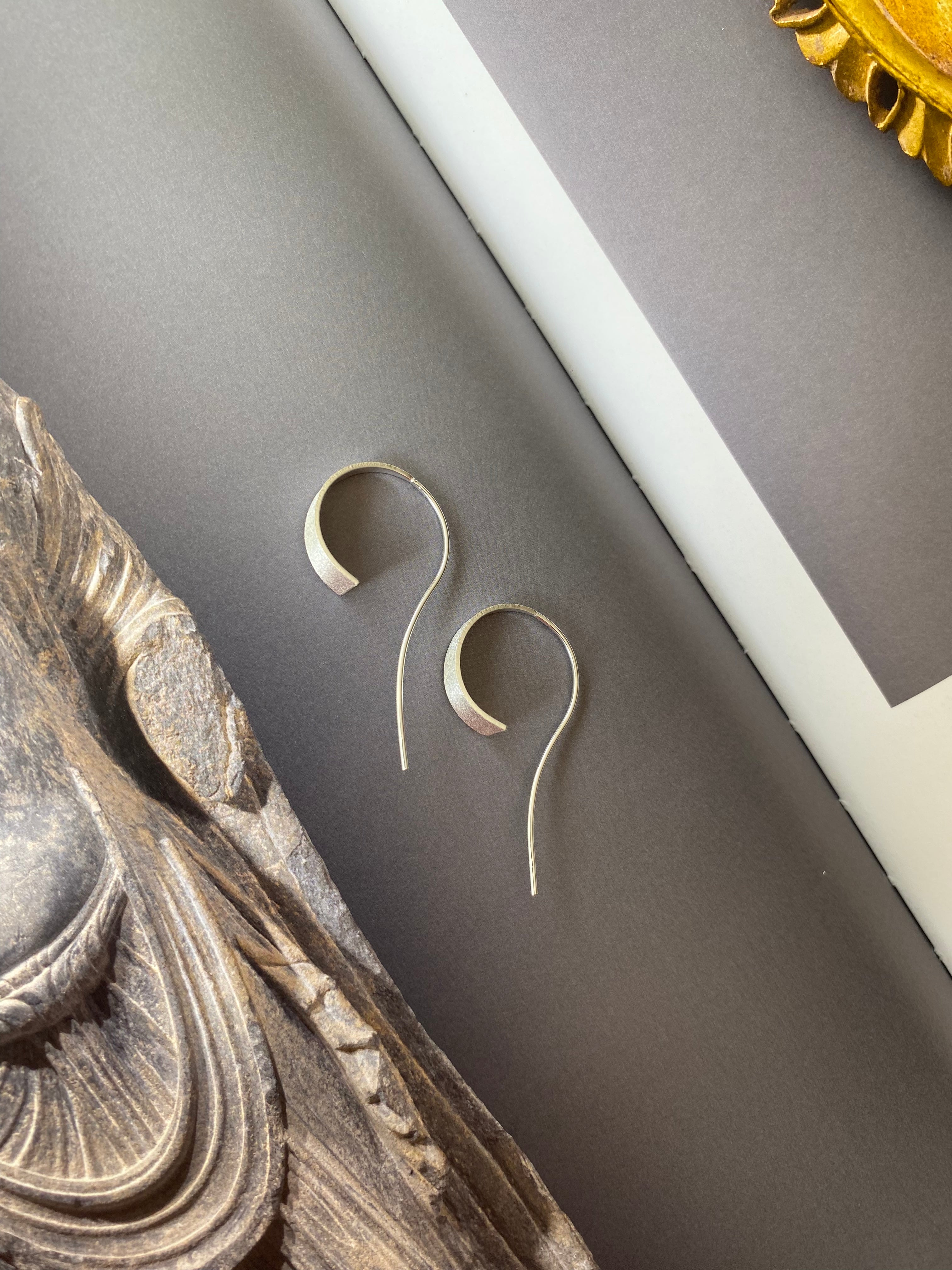 Silver Curl Earrings