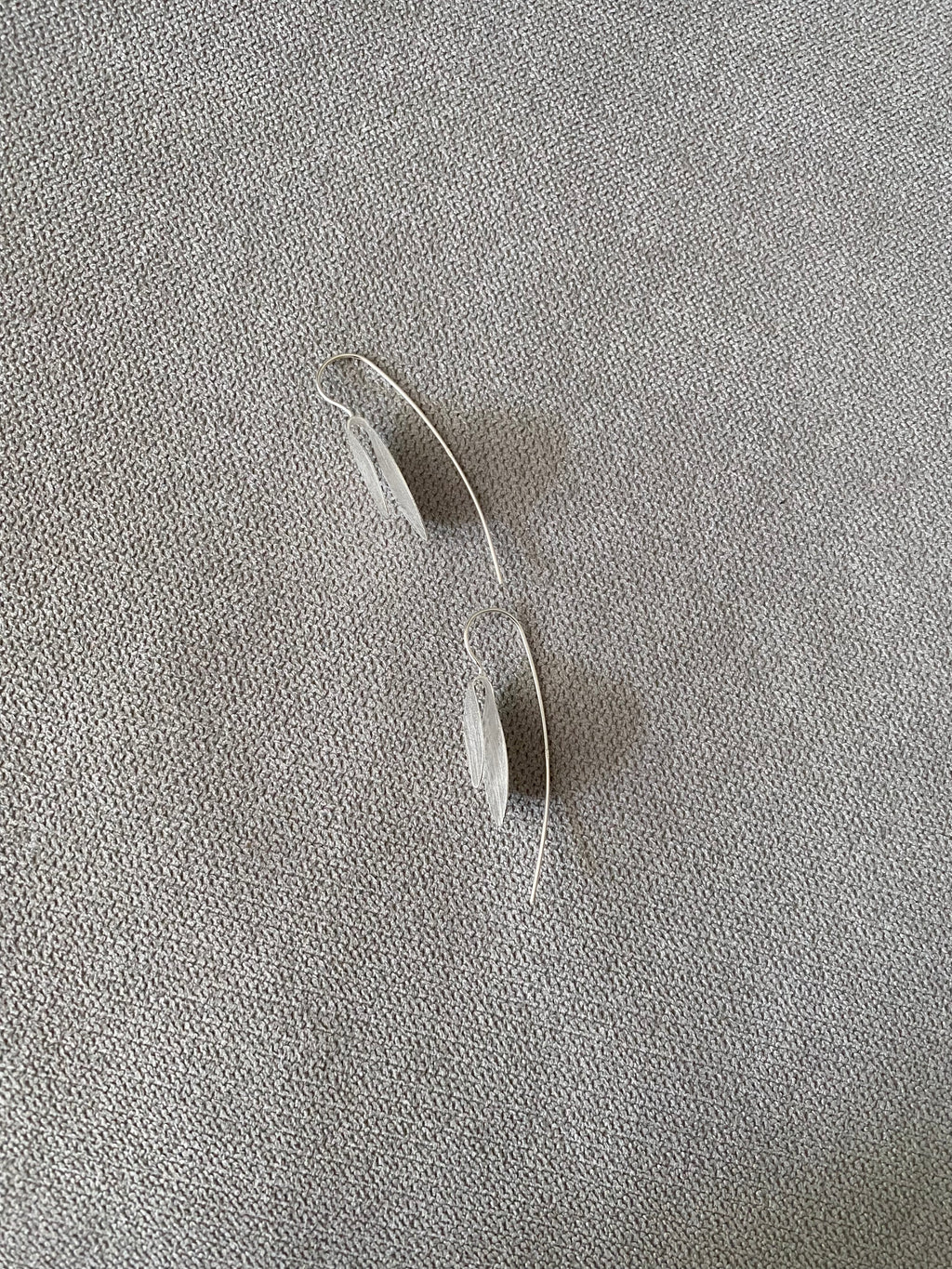 Silver Layered Leaf Earrings