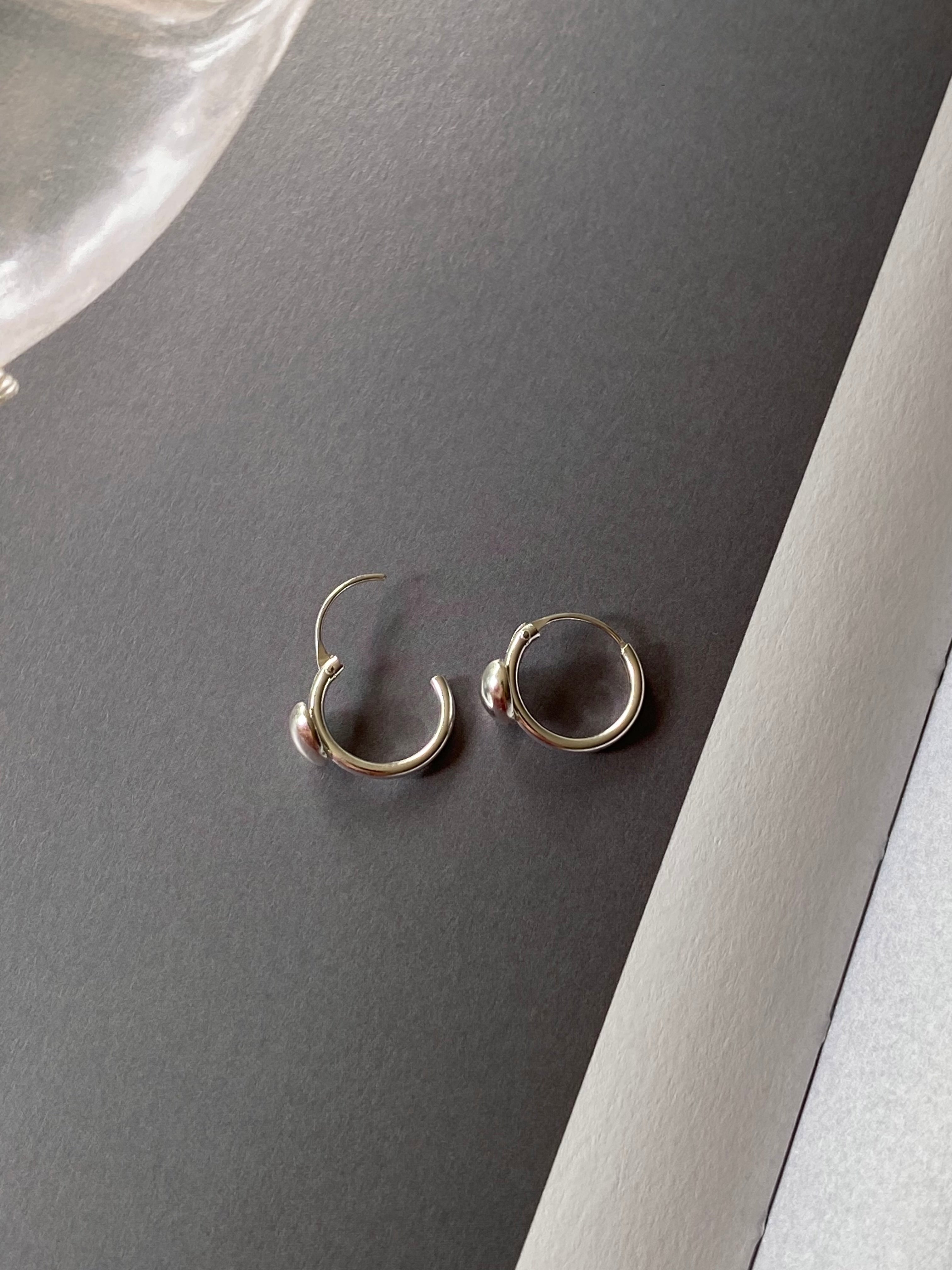 Small Heart Hoop Earrings
