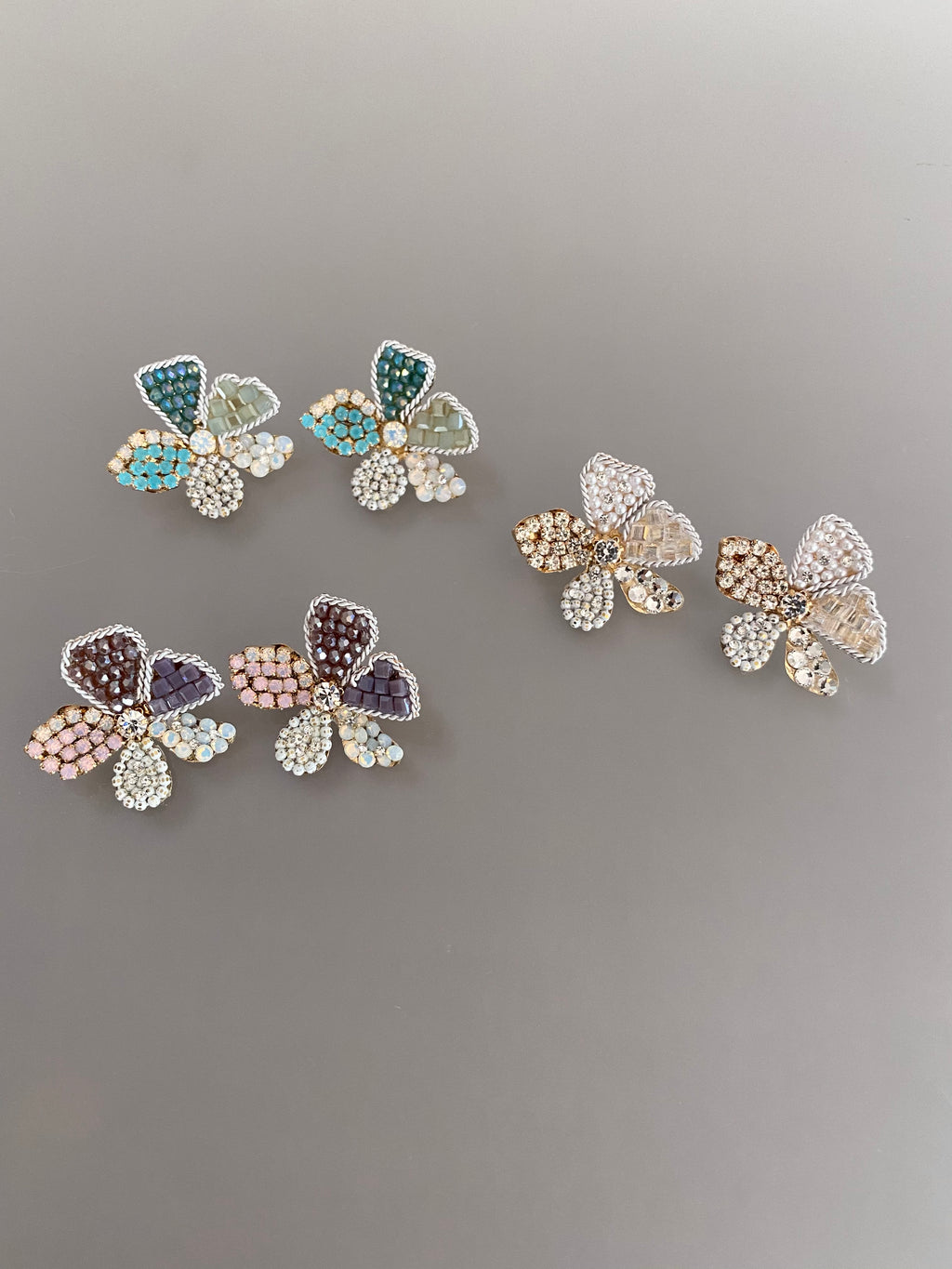 Rhea Petal Cluster Stud Earrings