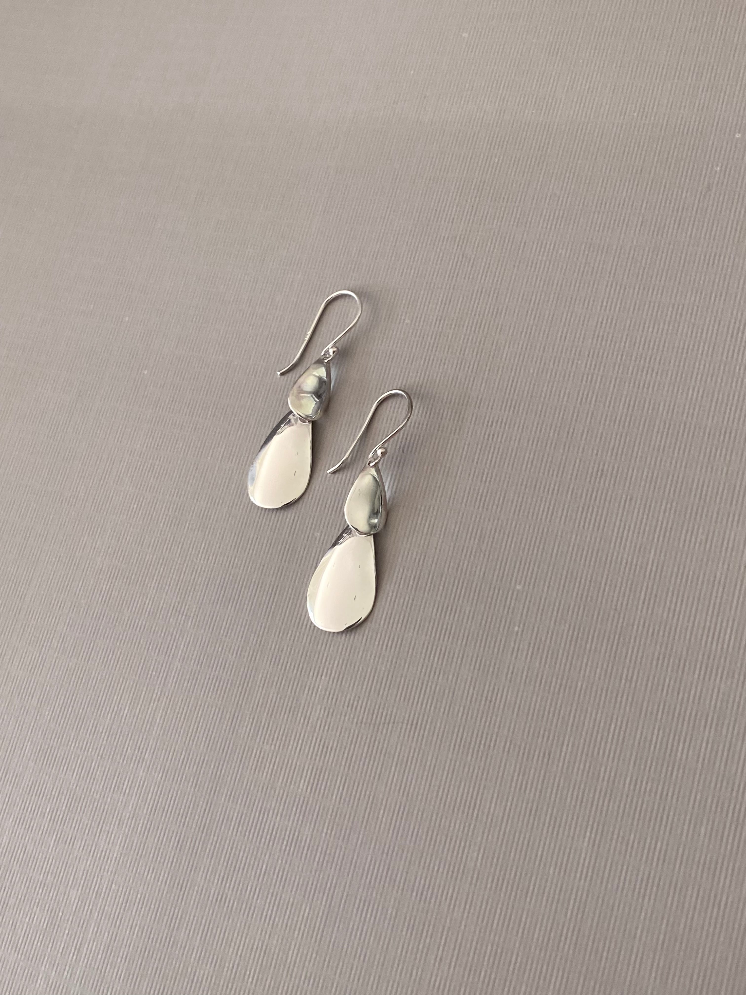 Polished Oval Drop Earrings