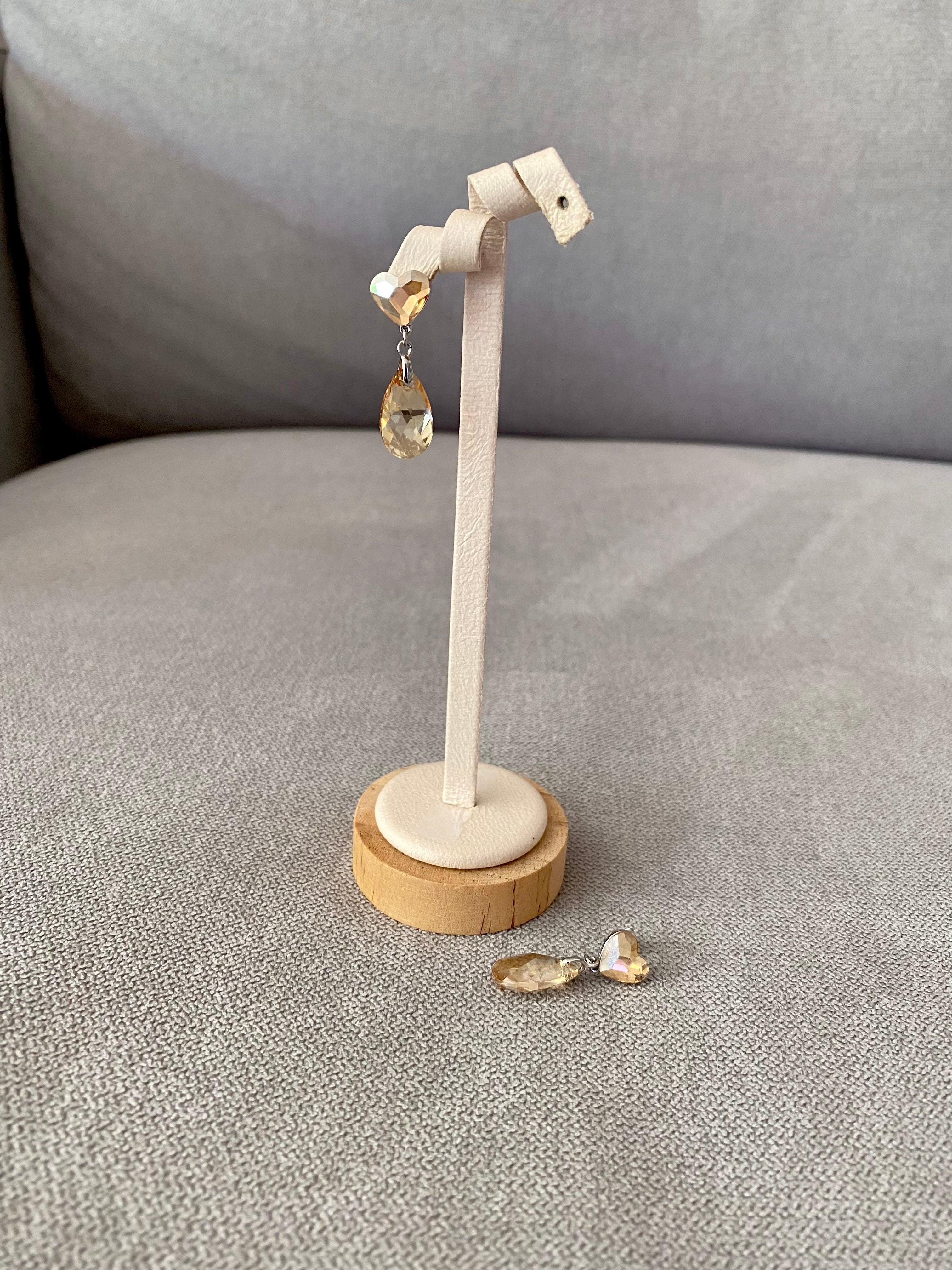 Swarovski Heart Drop Earrings (2 colours)