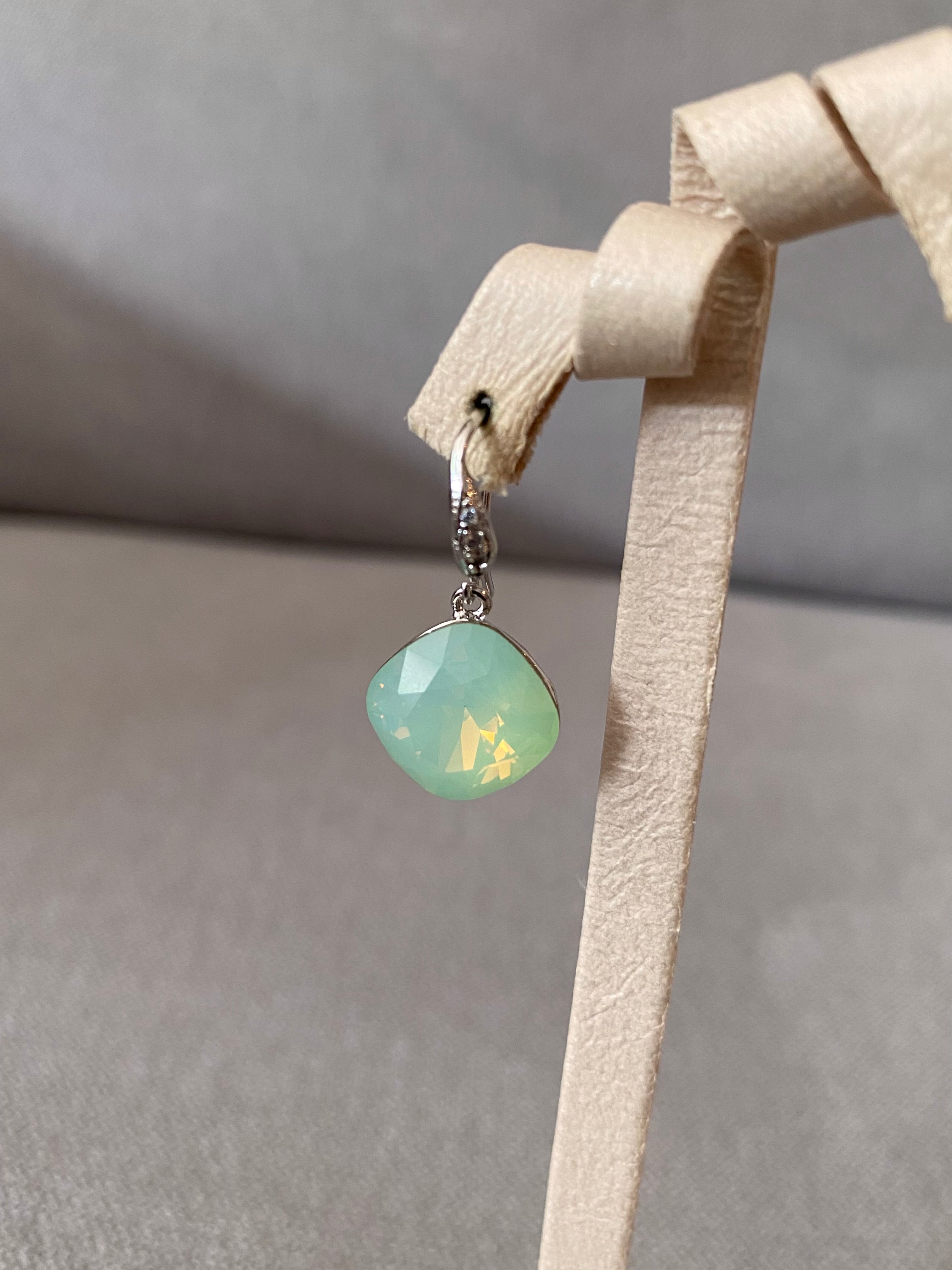 Swarovski Cushion Drop Earrings (5 colours)