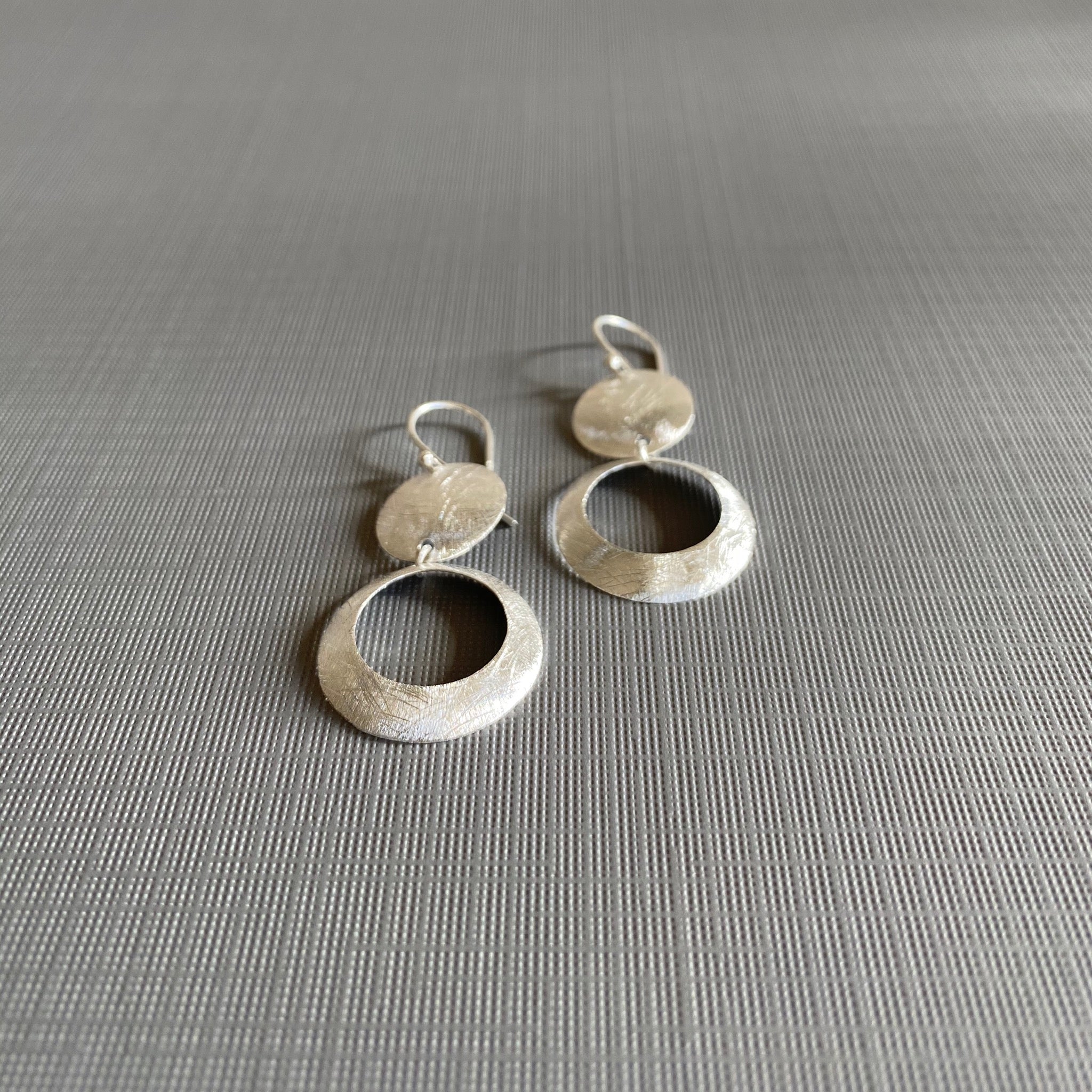 Silver Circle Earrings