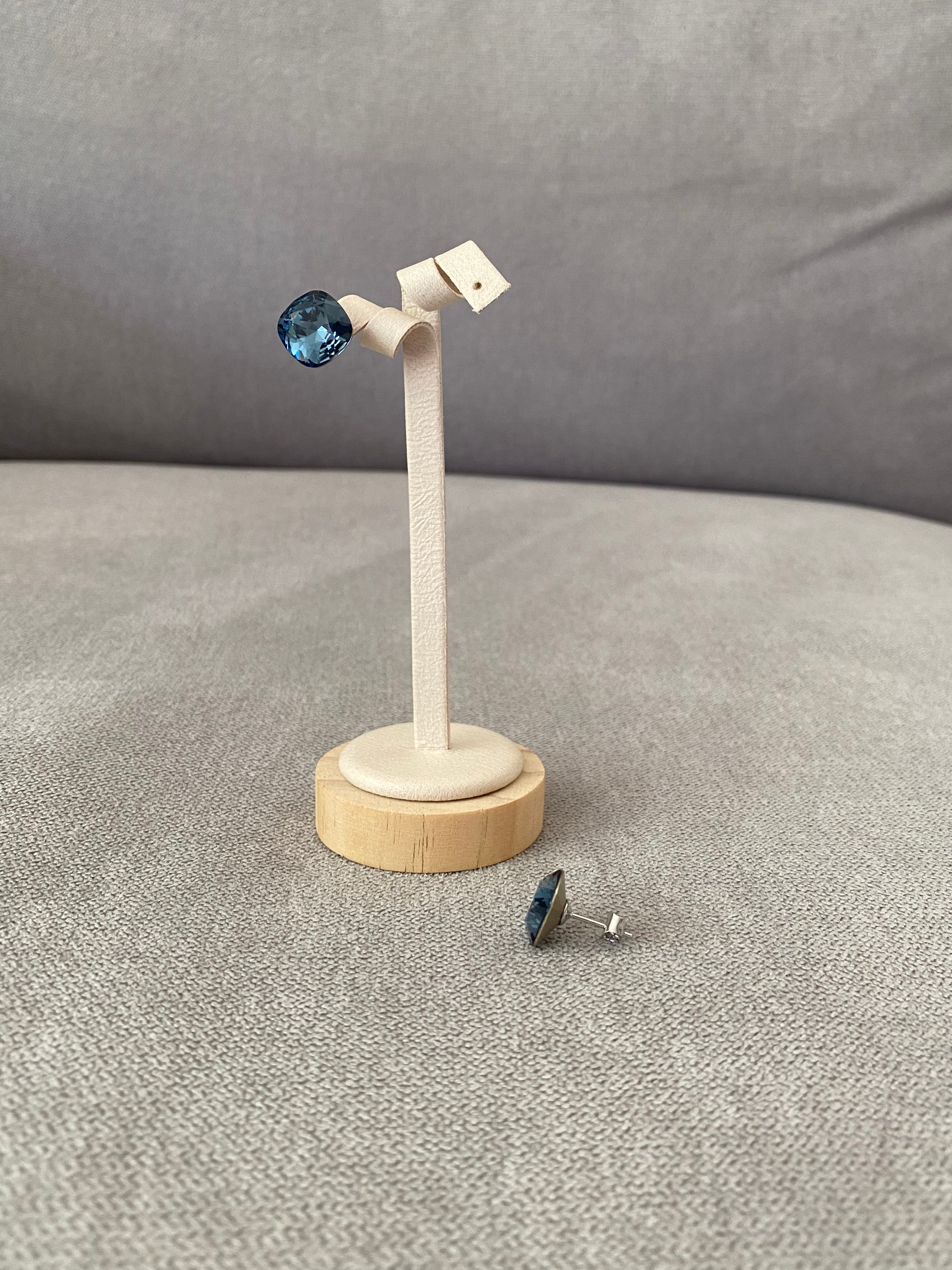 Swarovski Cushion-Cut Stud Earrings (2 colours)