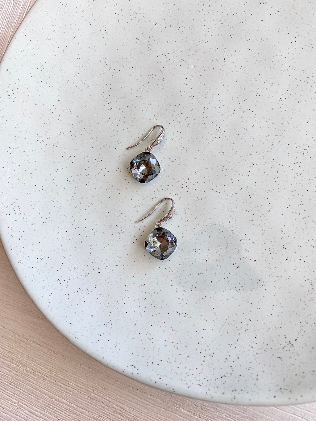 Swarovski Cushion Drop Earrings (5 colours)