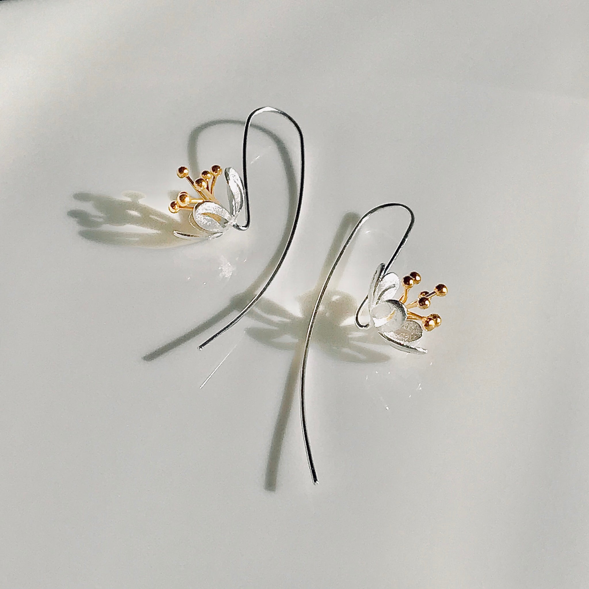 Matte Petal Drop Earrings