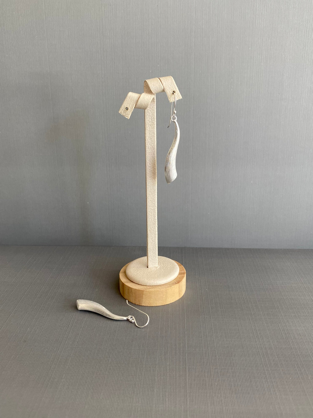 Silver Matte Leaf Earrings