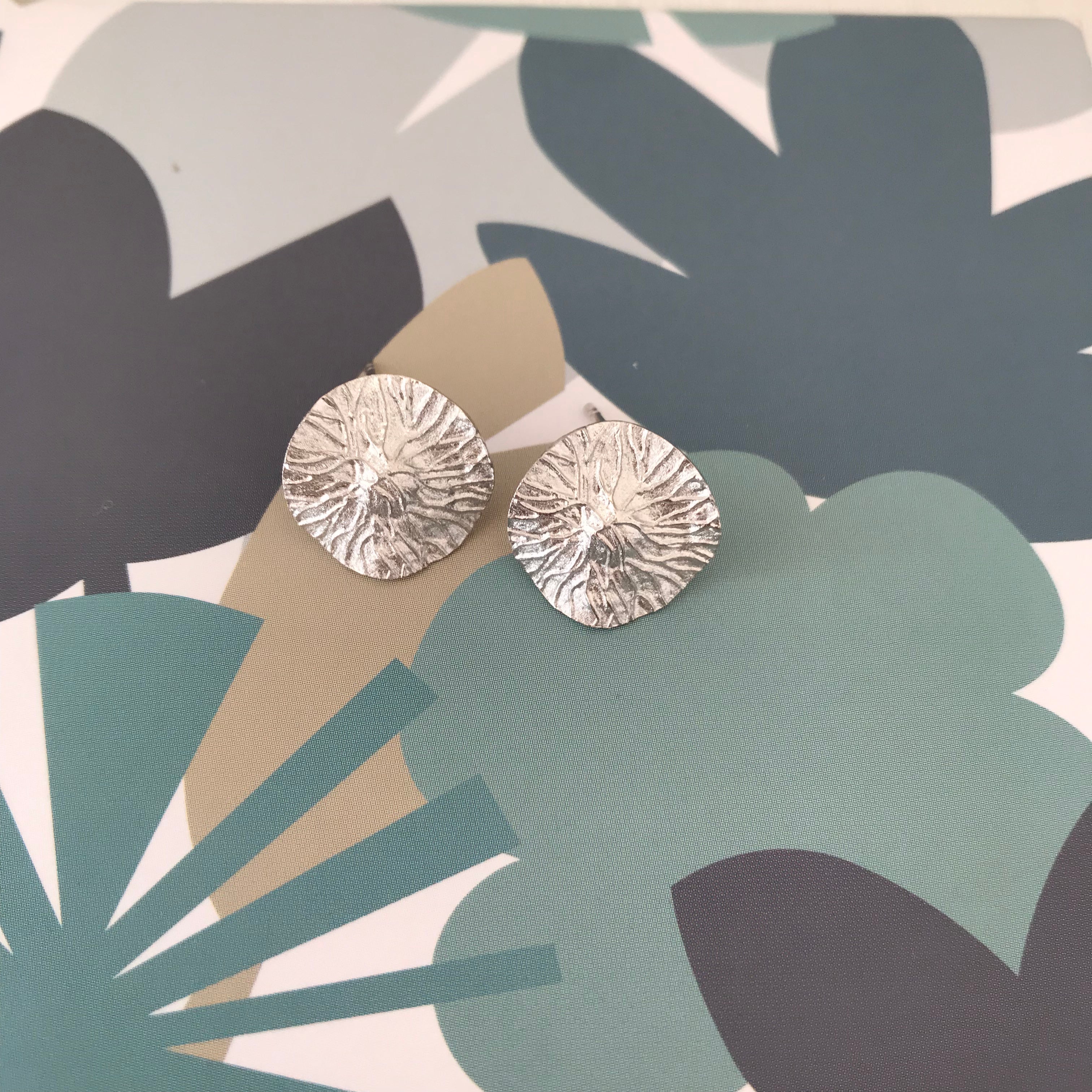 Ripple Textured Stud Earrings