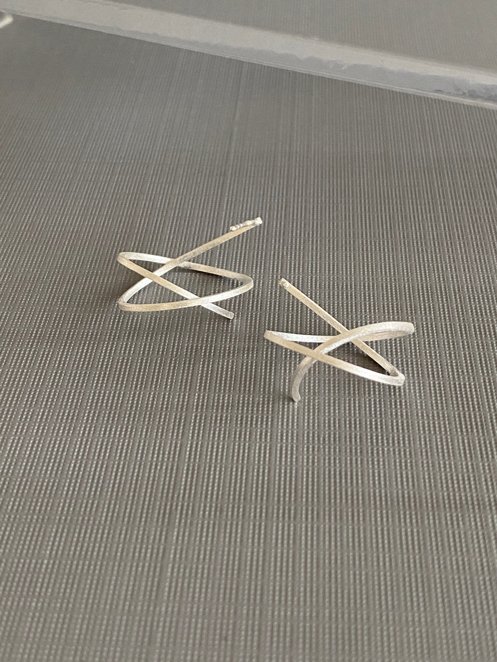 Silver Abstract Sphere Earrings