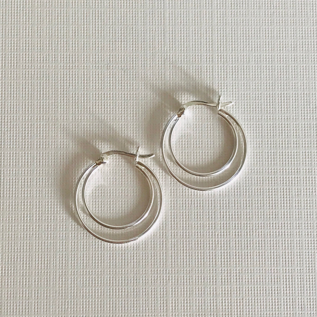 Circular Dual Loop Earrings
