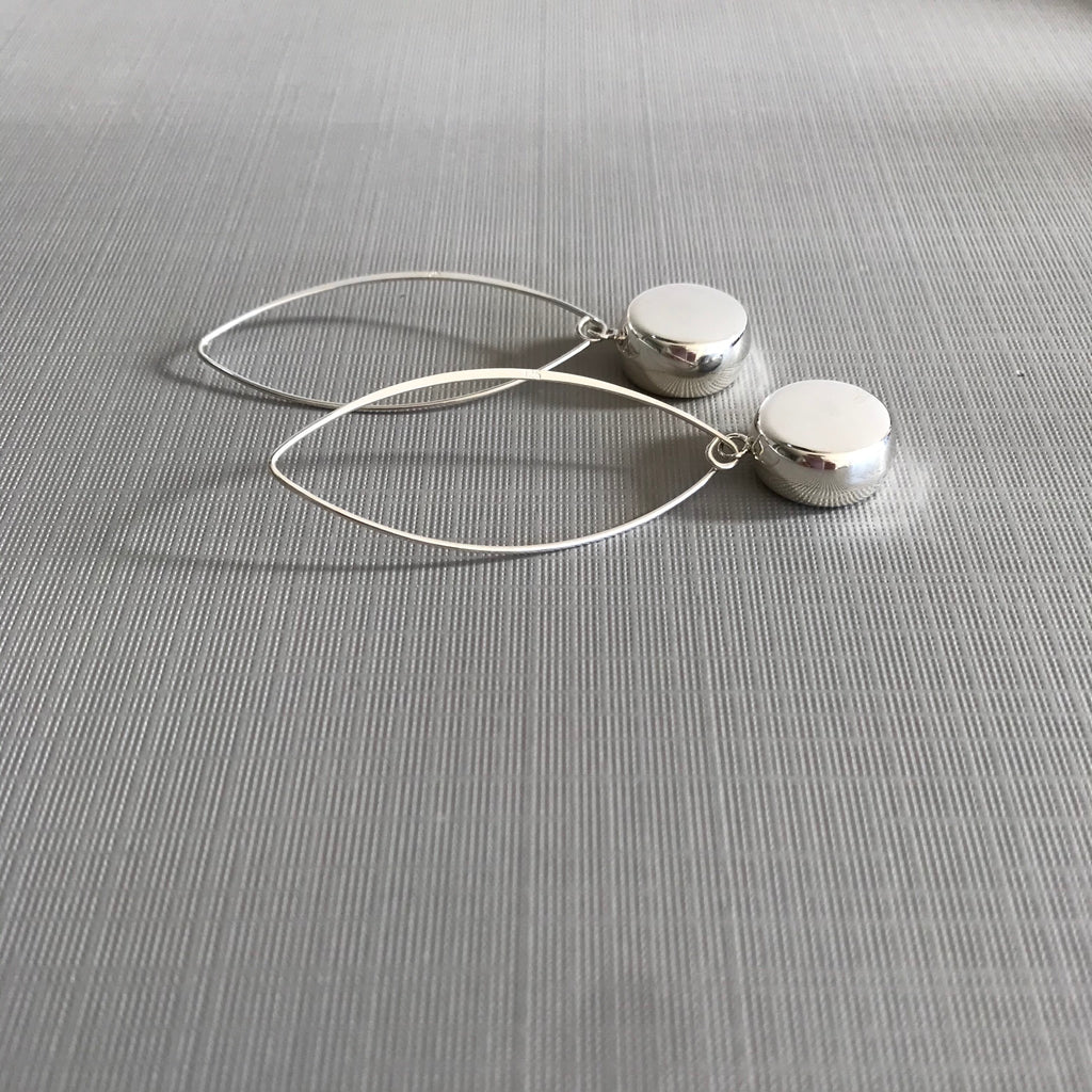 Long Sculptural Hook Earrings