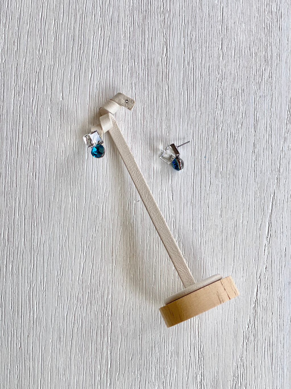 Swarovski Mini Cube & Round Drop Earrings