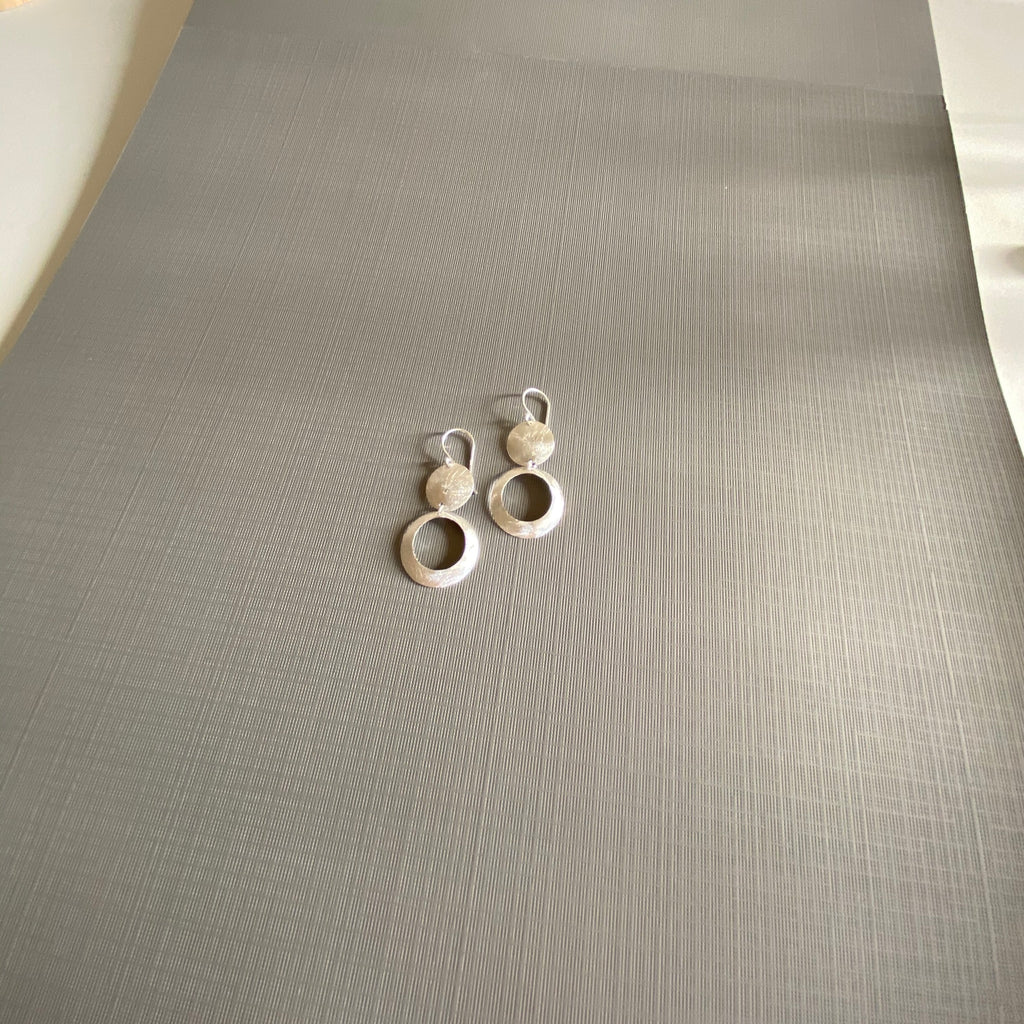Silver Circle Earrings