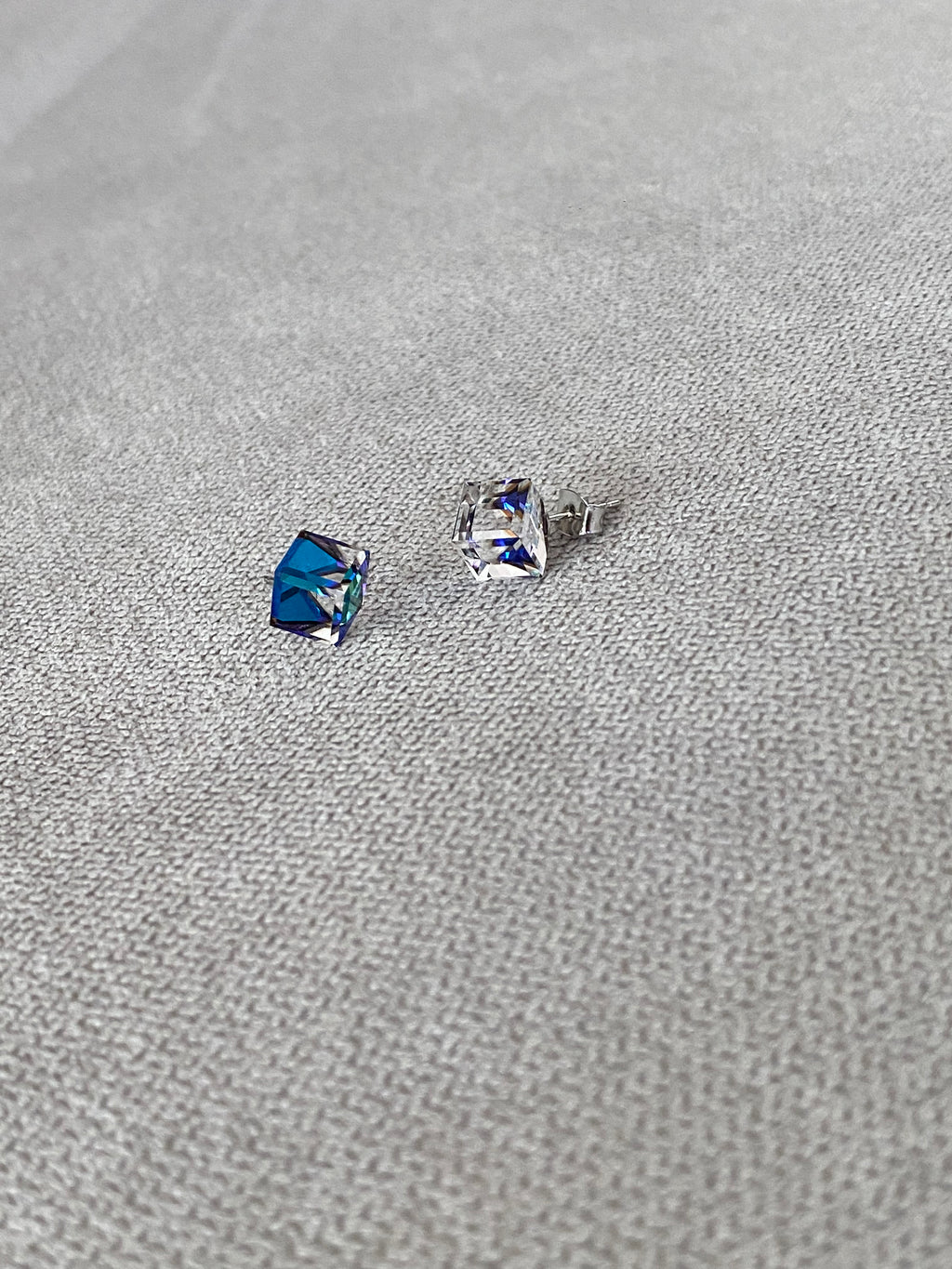 Swarovski Cube Stud Earrings (3 colours)