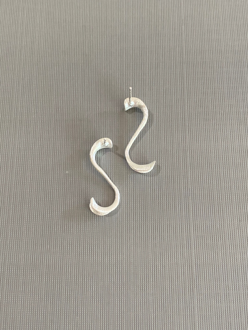 Silver Abstract Twist Earrings