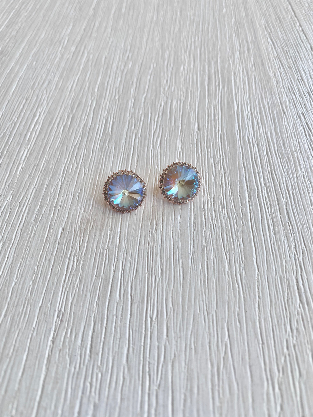 Swarovski Classic Halo Stud Earrings - 15mm (3 colours)