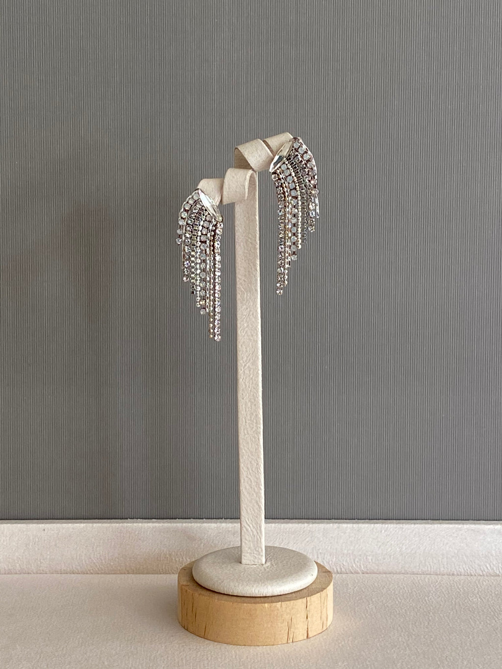 Beaded Tassel Drape Stud Earrings (2 colours)