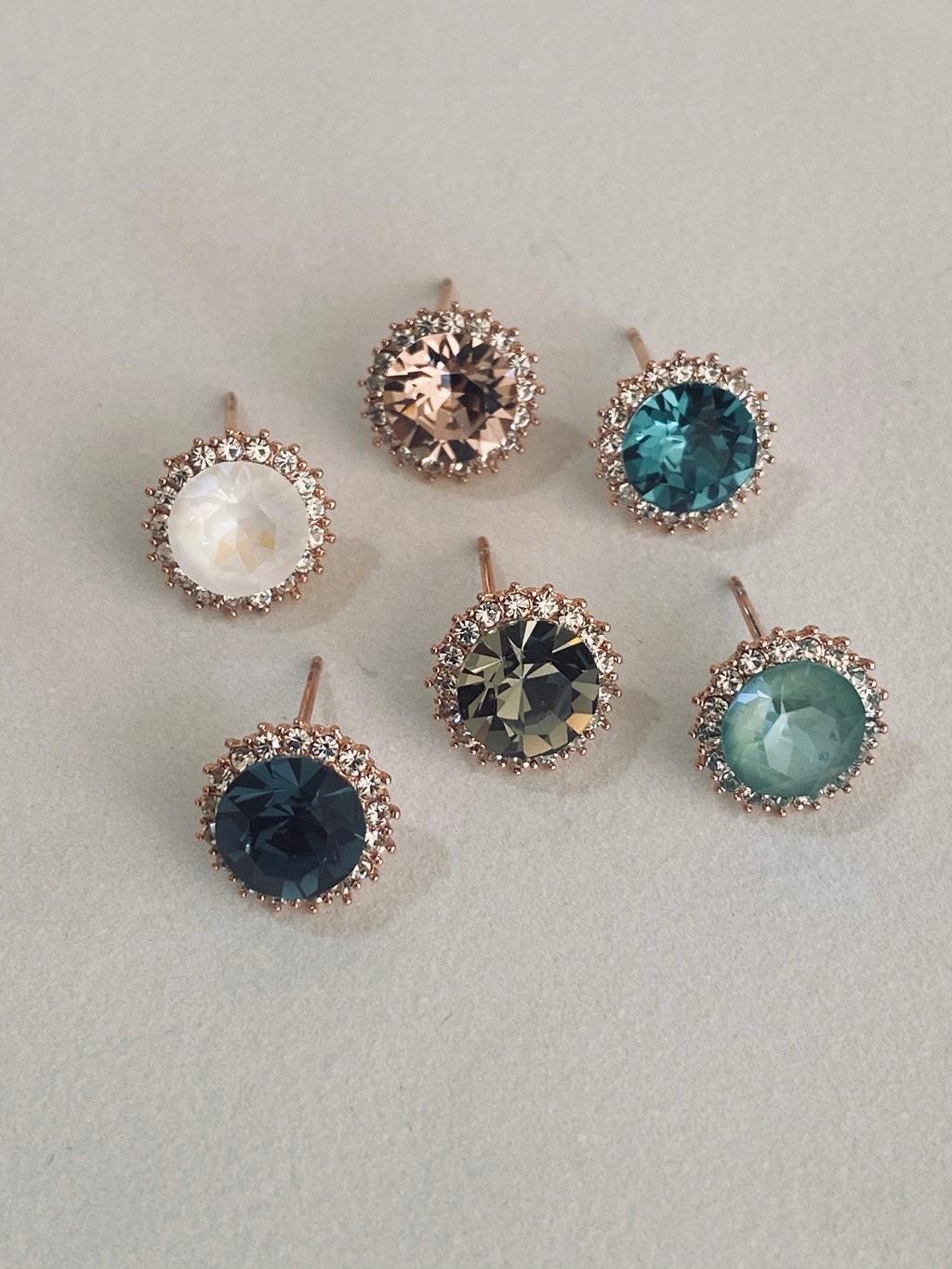 Swarovski Classic Halo Stud Earrings - 15mm (3 colours)